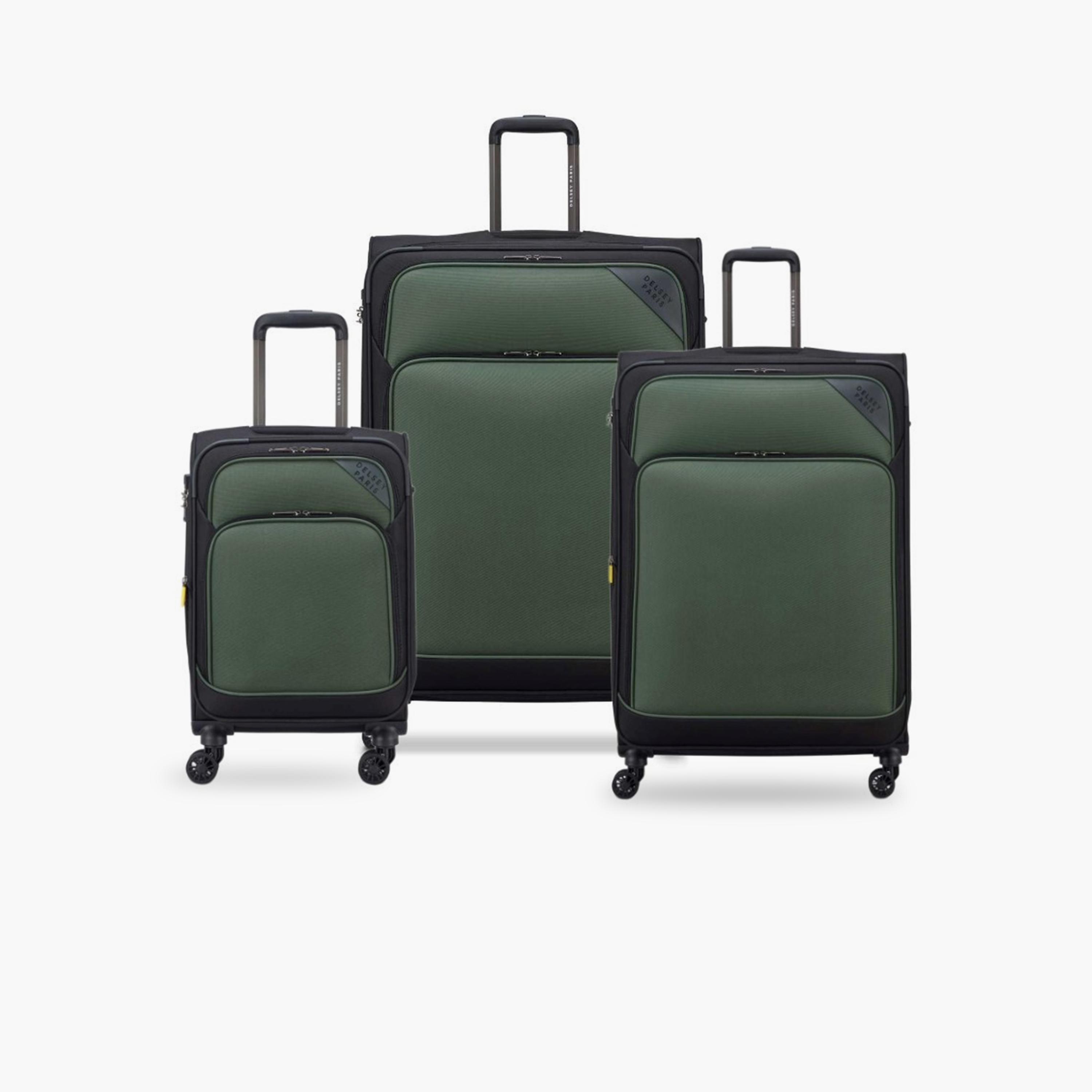 ديلسي باريس - طقم شنط سفر نولين 3 قطع جوانب بوليستر طري أربع عجلات دوارة قفل TSA-travel-luggagesandbags-luggage-image-1