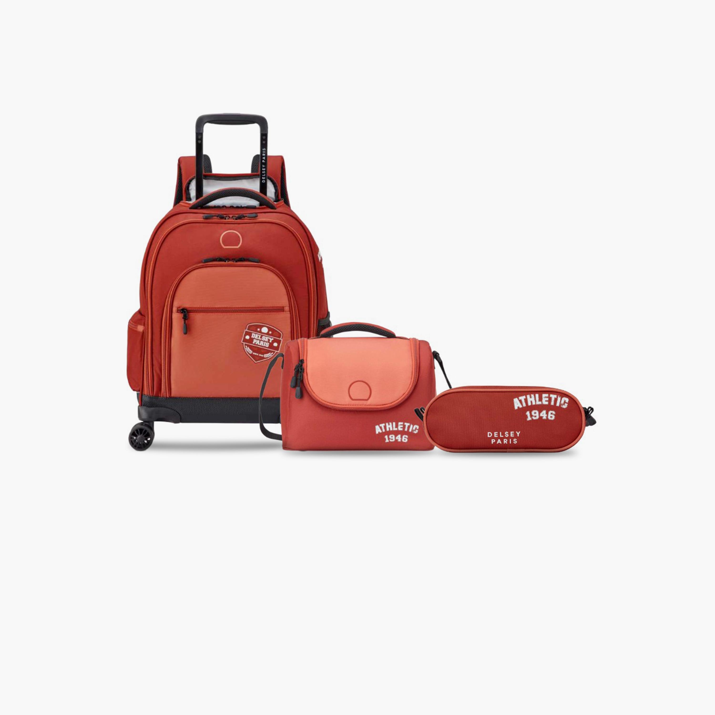Delsey Paris 30L | 20 Inches ACADEMIE Vertical Trolley Backpack Set, Polyester, Durable Wheels | 349091435-school-bagsandbackpacks-sets-image-1