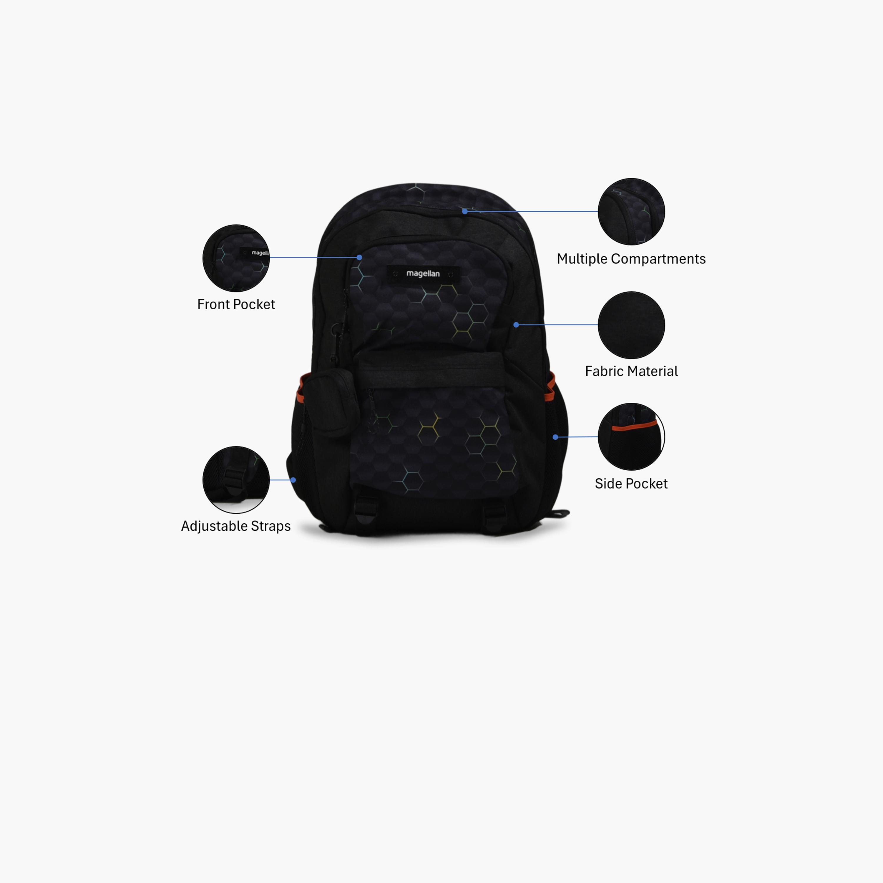 ماجلان - طقم حقيبة ظهر قماشية مقاس 18 إنش أحزمة قابلة للتعديل | 259D003B-school-bagsandbackpacks-sets-image-3