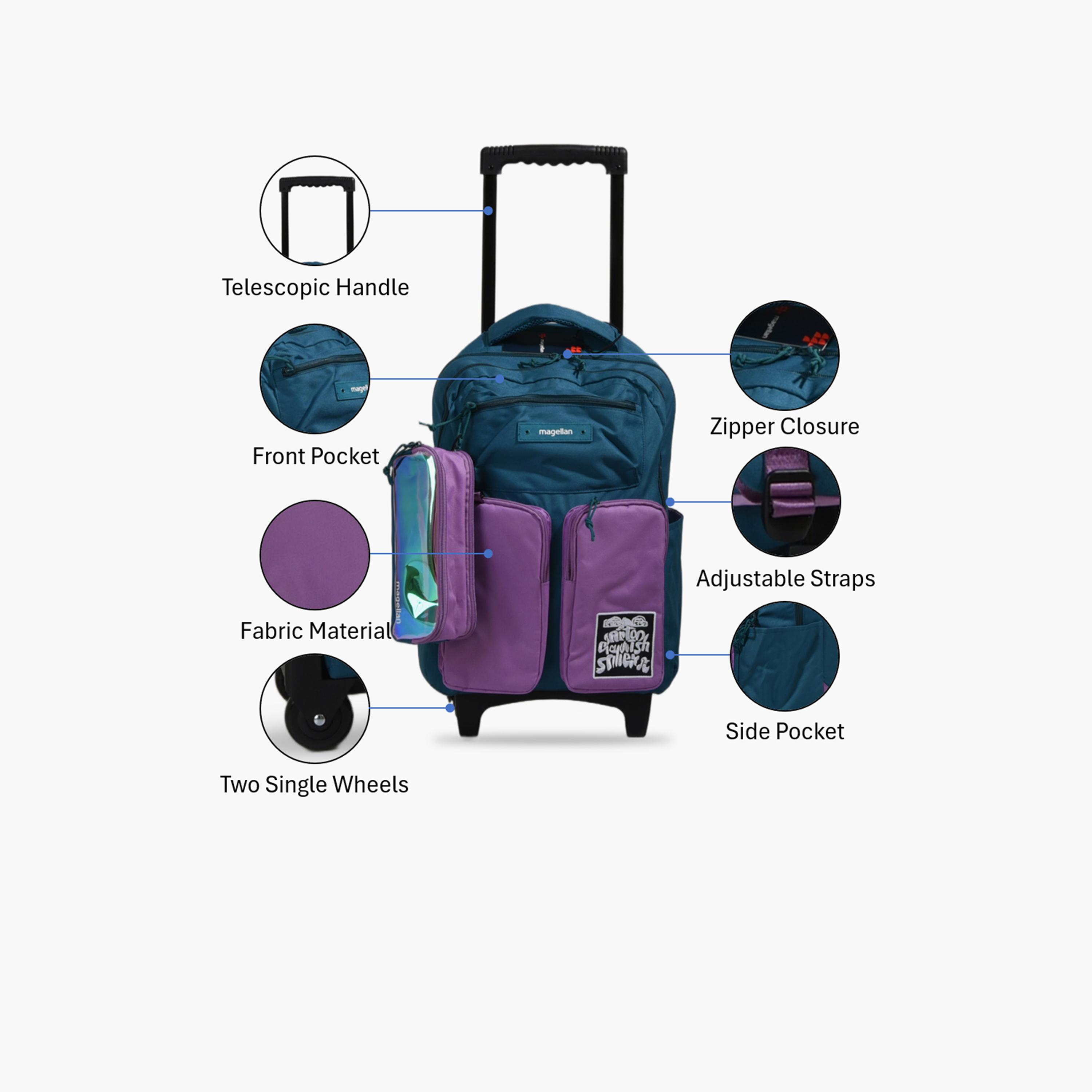 ماجلان - طقم حقيبة ظهر قماشية مقاس 18 إنش أحزمة قابلة للتعديل | 259D00-school-bagsandbackpacks-sets-image-3