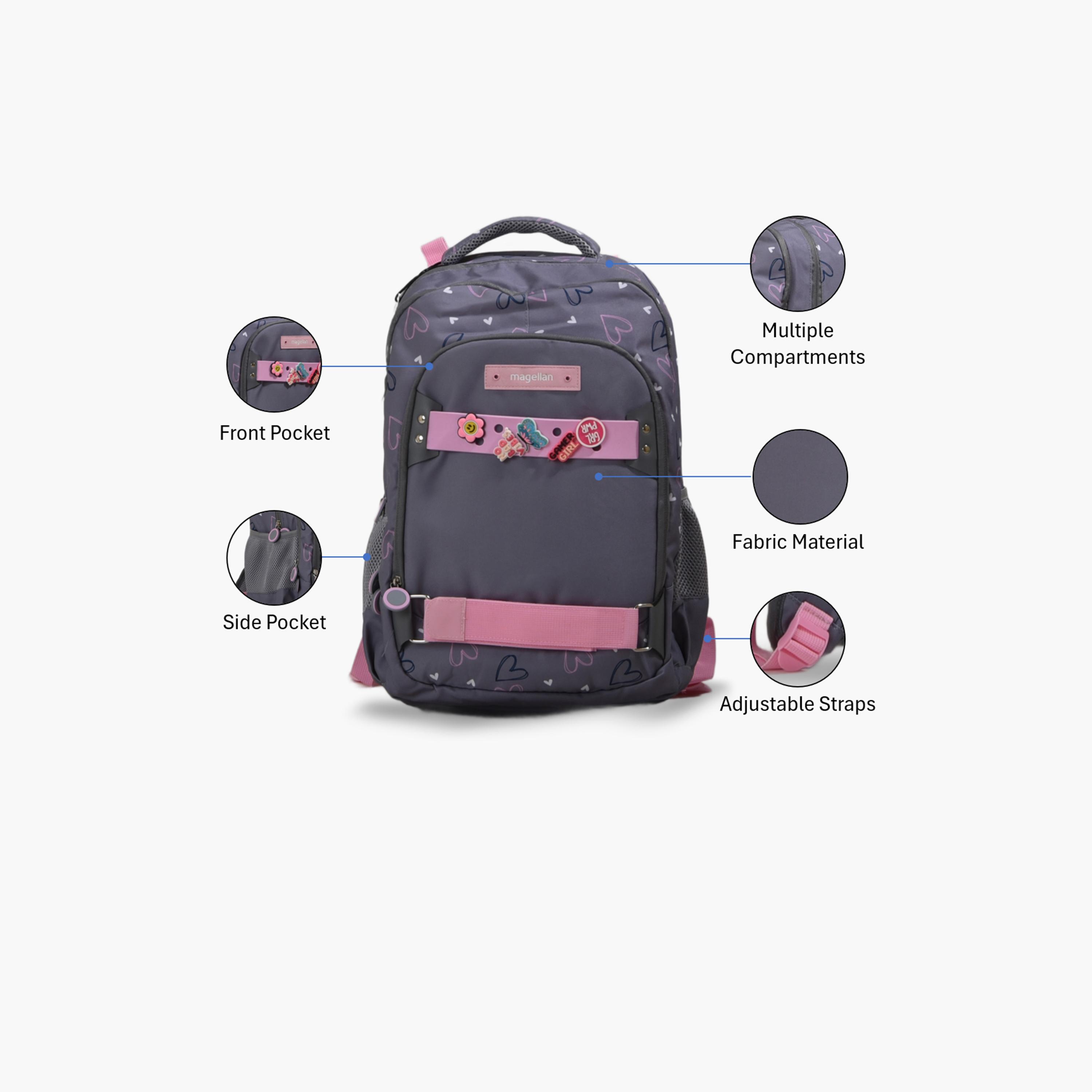 Magellan 18 Inches Backpack, Fabric, Adjustable Straps | 259D007B-school-bagsandbackpacks-backpacks-image-3