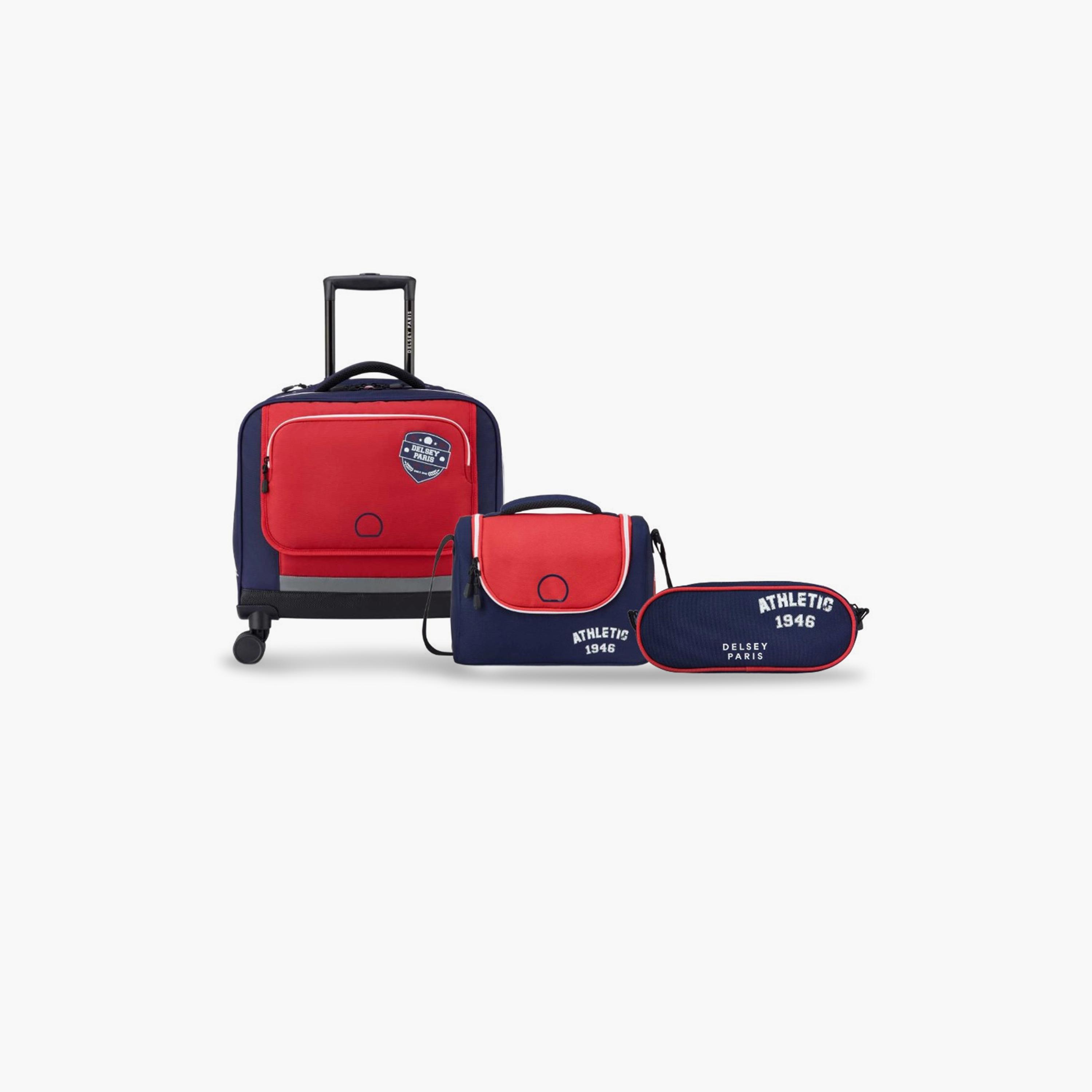 Delsey Paris 40 L | 15.6 Inches ACADEMIE Trolley Backpack Set, Polyester, Durable Wheels | 3490910-school-bagsandbackpacks-sets-image-1