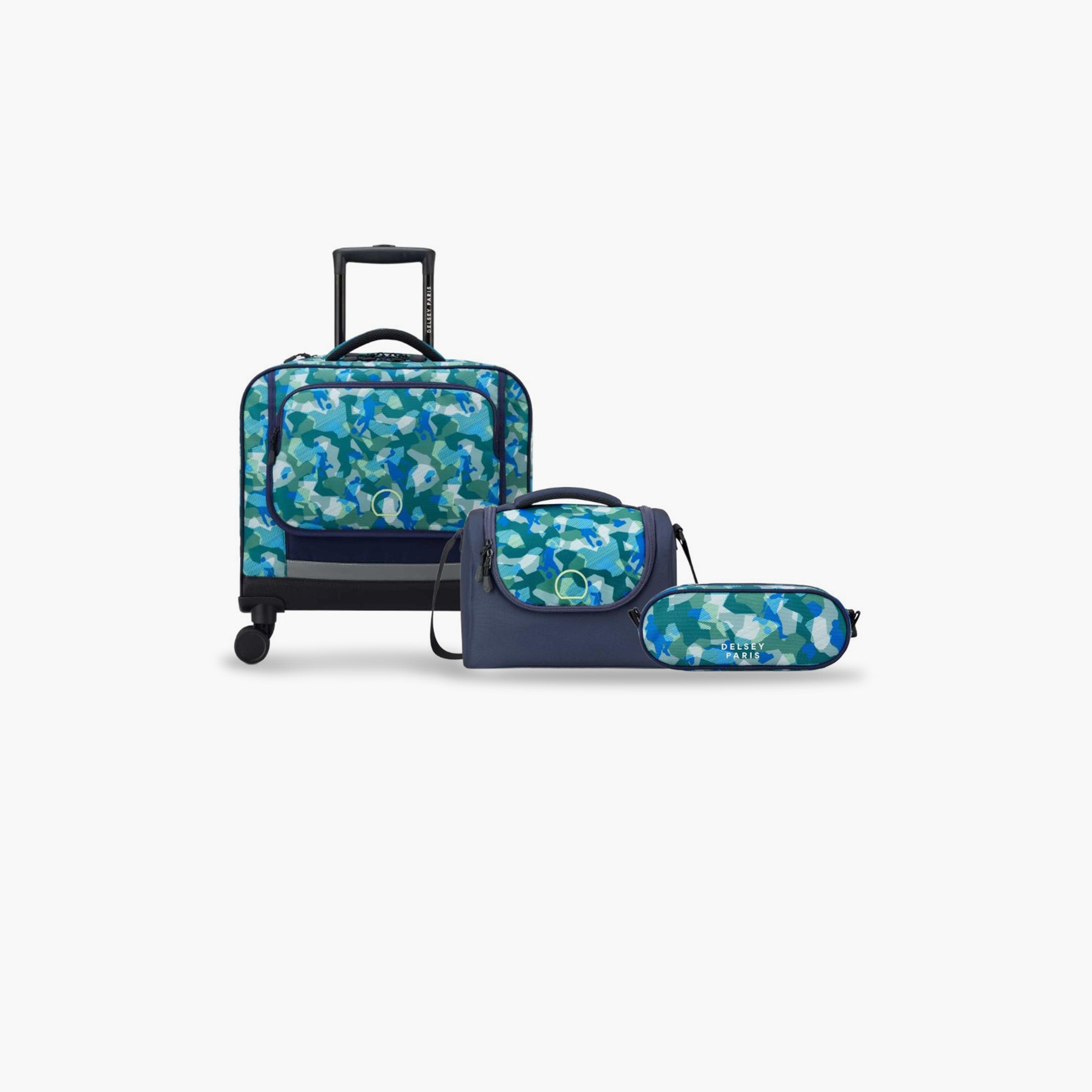 Delsey Paris 40 L | 15.6 Inches ACADEMIE Trolley Backpack Set, Polyester, Durable Wheels | 3490910-school-bagsandbackpacks-sets-image-1