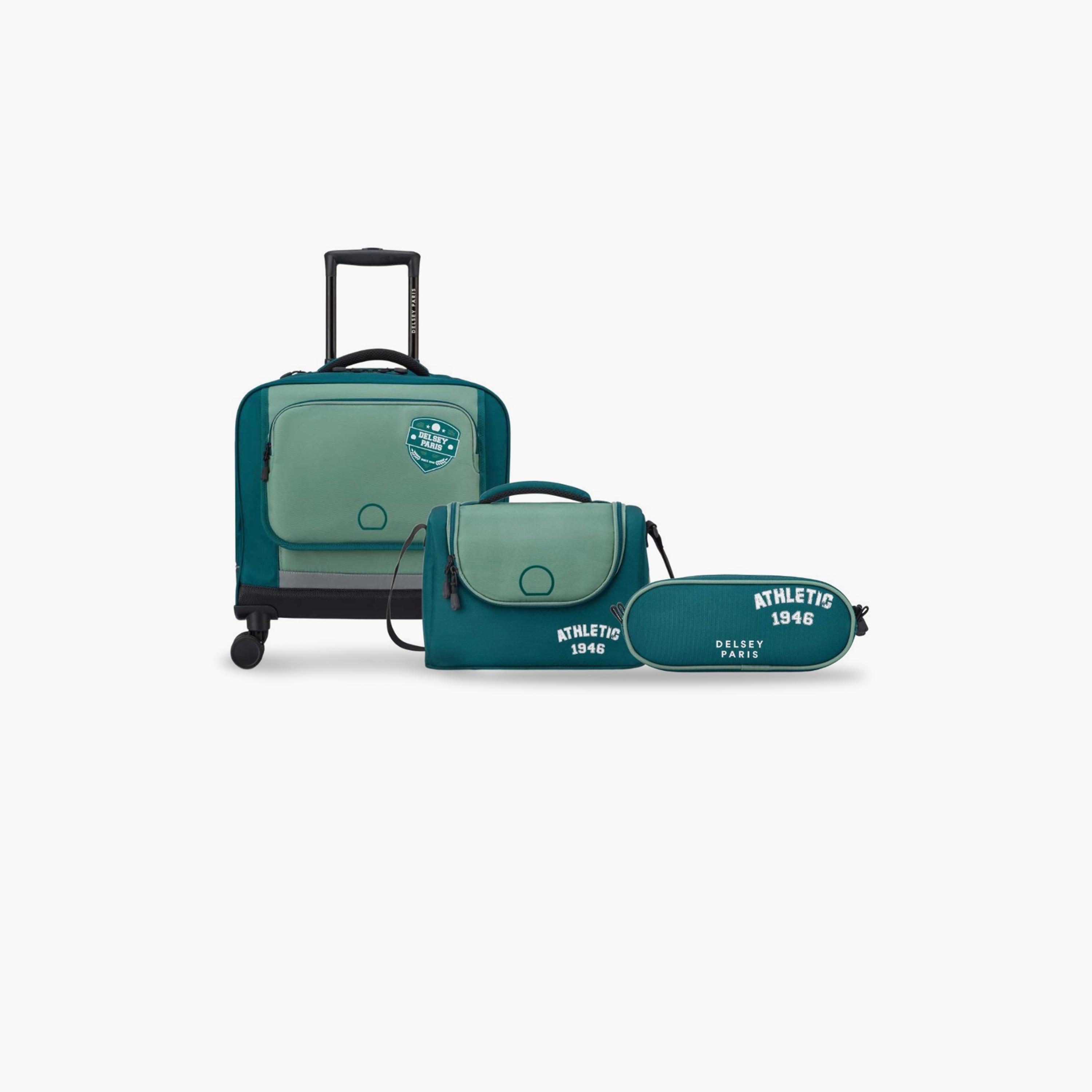 Delsey Paris 40 L | 15.6 Inches ACADEMIE Trolley Backpack Set, Polyester, Durable Wheels | 3490910-school-bagsandbackpacks-sets-image-1