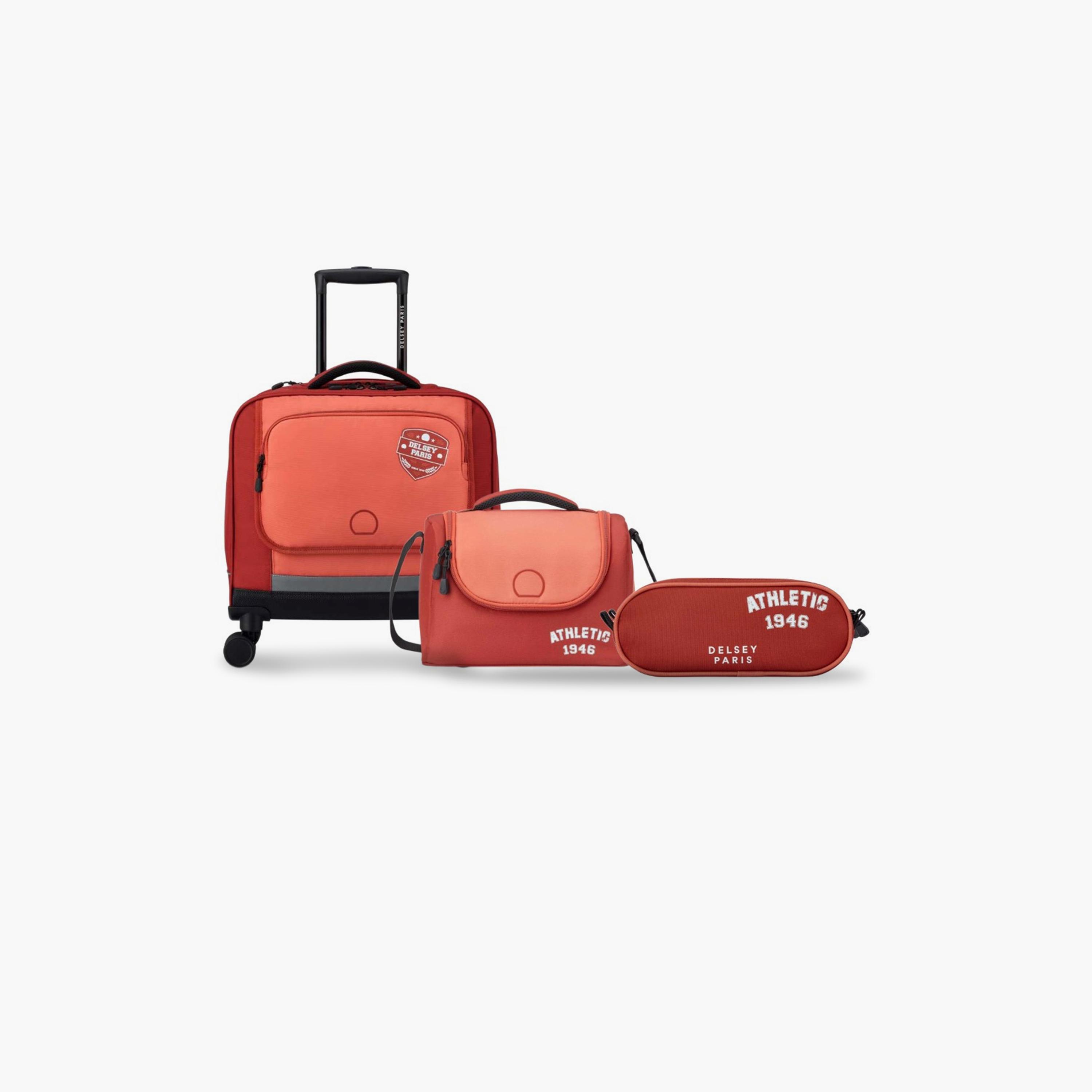 Delsey Paris 40 L | 15.6 Inches ACADEMIE Trolley Backpack Set, Polyester, Durable Wheels | 3490910-school-bagsandbackpacks-sets-image-1