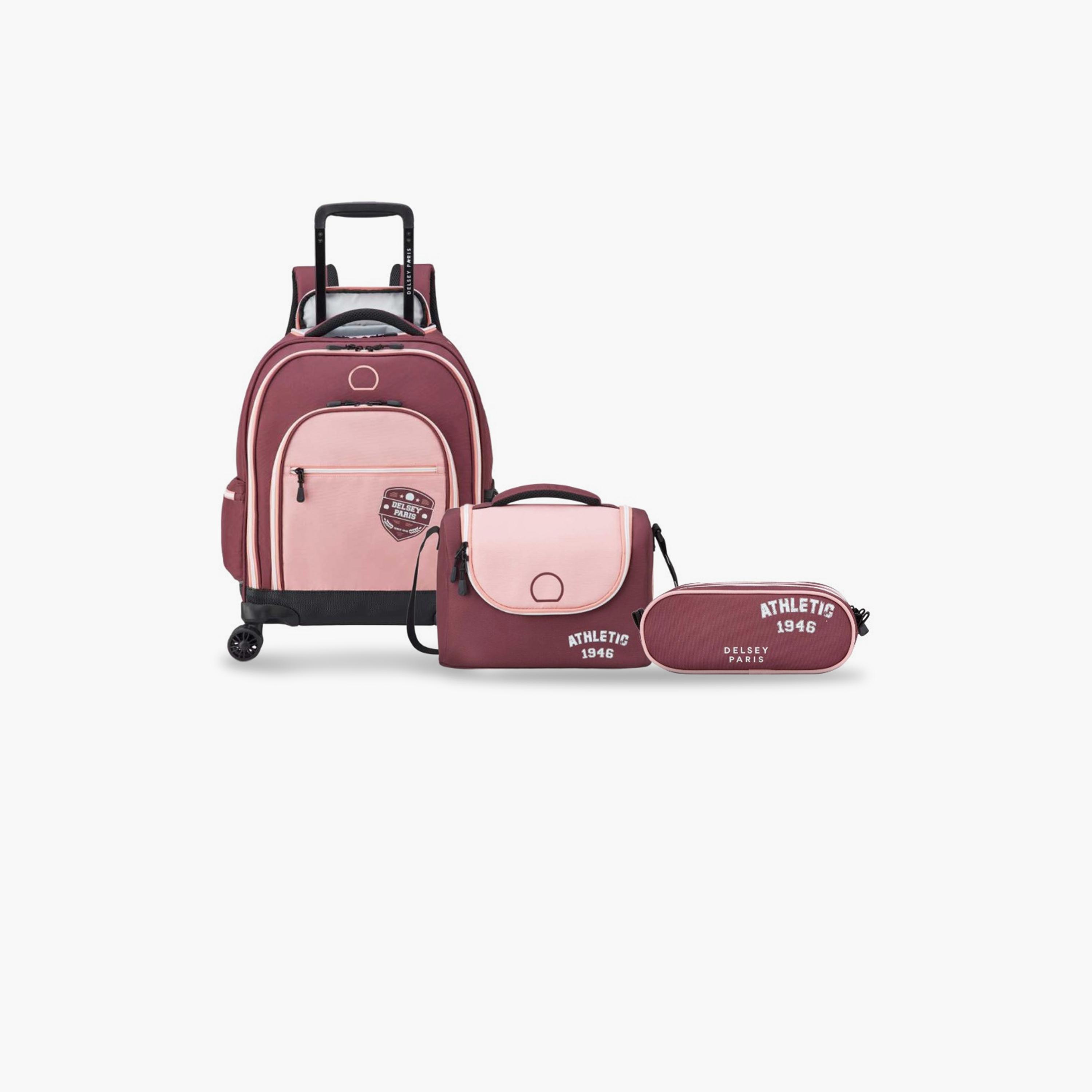 Delsey Paris 30 L | 19.5 Inches ACADEMIE Trolley Backpack Set, Polyester, Adjustable Straps | 3490914-school-bagsandbackpacks-sets-image-1
