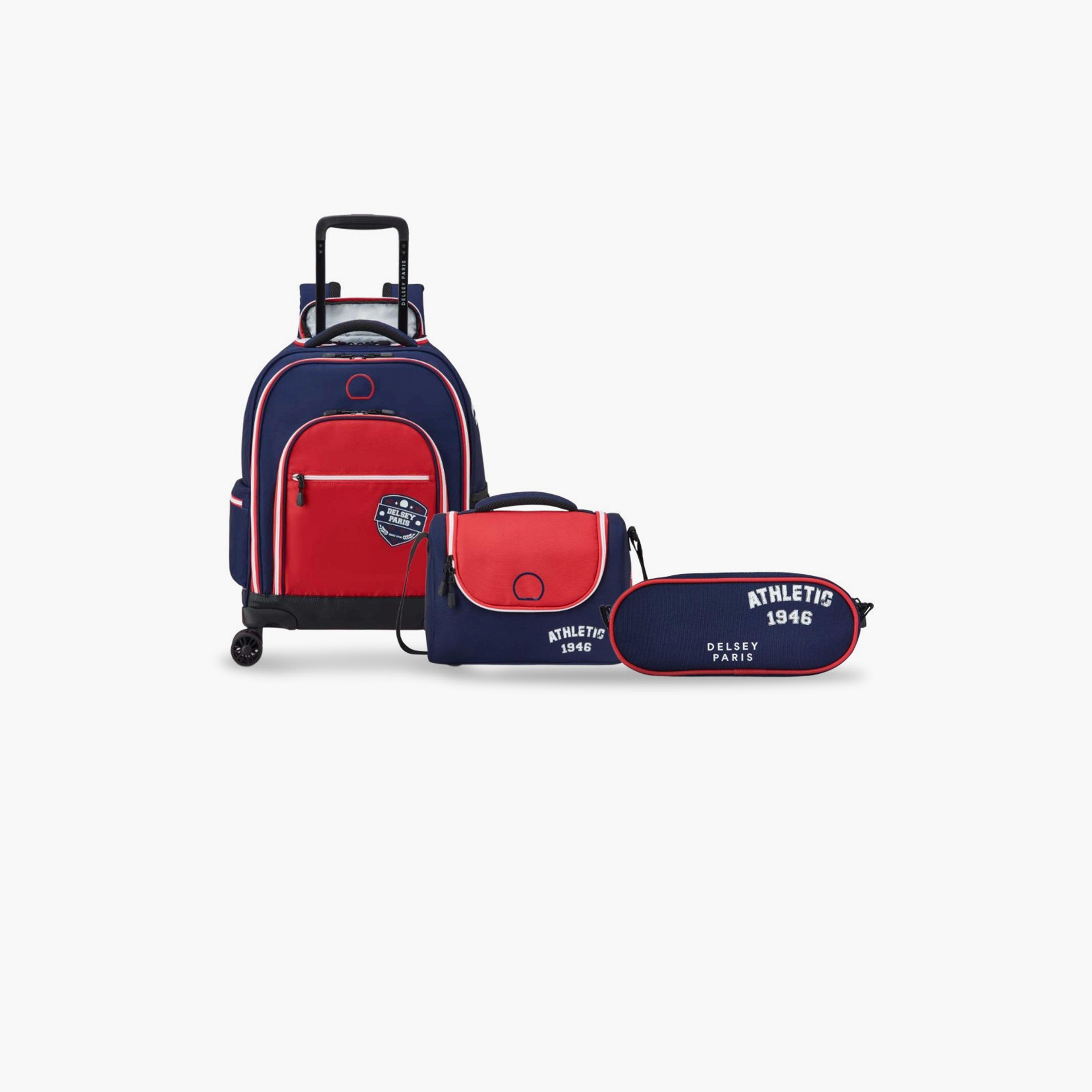 Delsey Paris 30 L | 19.5 Inches ACADEMIE Trolley Backpack Set, Polyester, Adjustable Straps | 3490914-school-bagsandbackpacks-sets-image-1