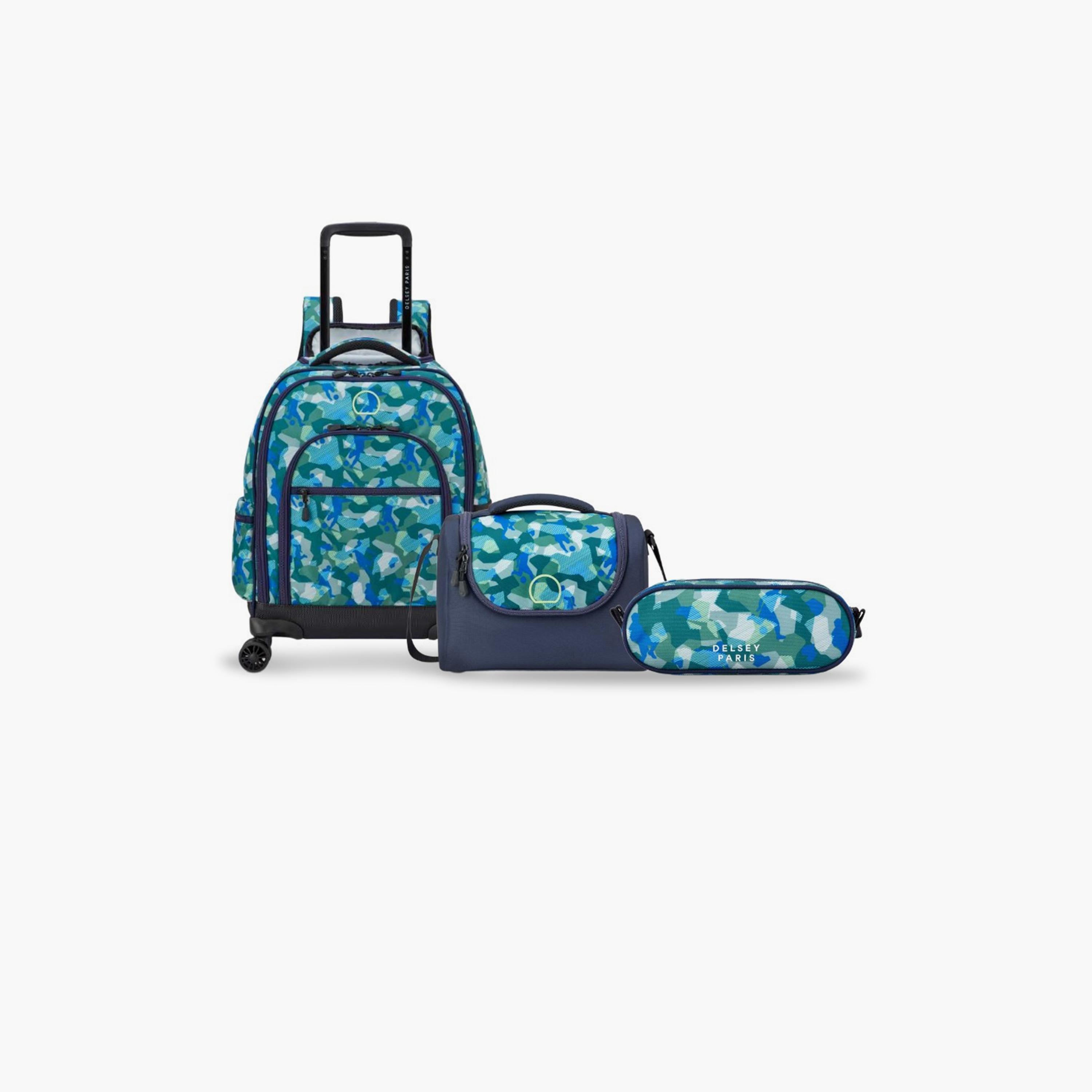 Delsey Paris 30 L | 19.5 Inches ACADEMIE Trolley Backpack Set, Polyester, Adjustable Straps | 3490914-school-bagsandbackpacks-sets-image-1