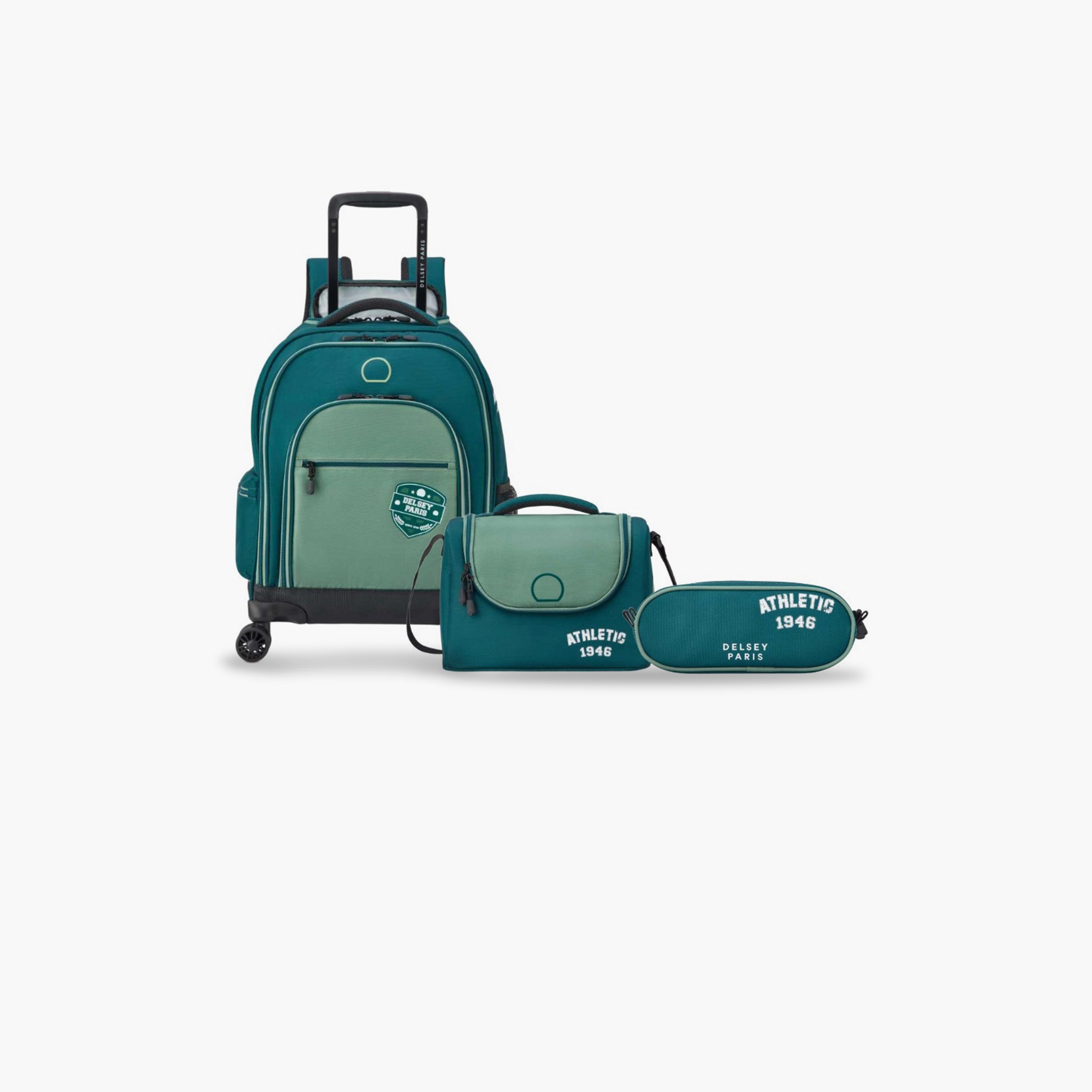 Delsey Paris 30 L | 19.5 Inches ACADEMIE Trolley Backpack Set, Polyester, Adjustable Straps | 3490914-school-bagsandbackpacks-sets-image-1
