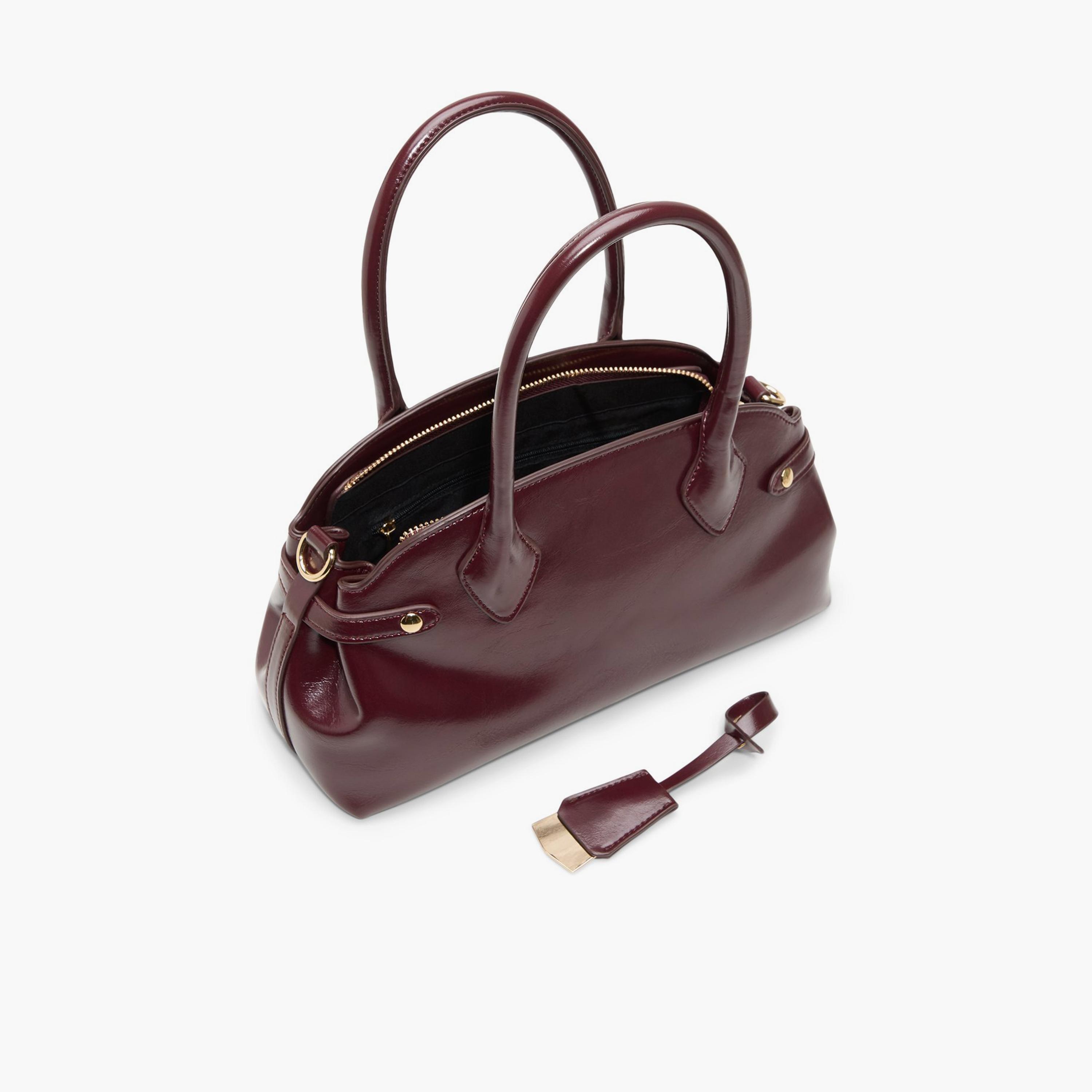 Call it Spring BARBB Plain Double Handle Satchel Bag with Zipper Closure and Detachable Strap | 17 X 8 X 29 CM-women-bagsandwallets-handbags-image-3