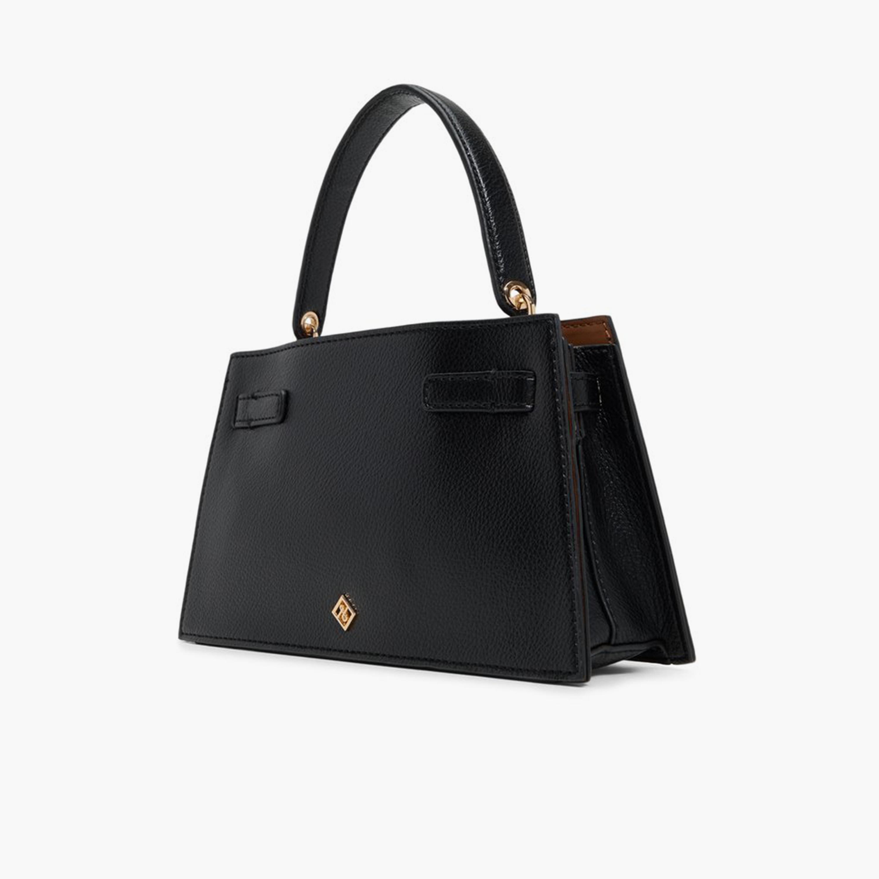 Call it Spring BECCCCA Textured Top Handle Satchel Bag with Flap Closure and Detachable Strap | 23 X 8 X 25 CM-women-bagsandwallets-handbags-image-2