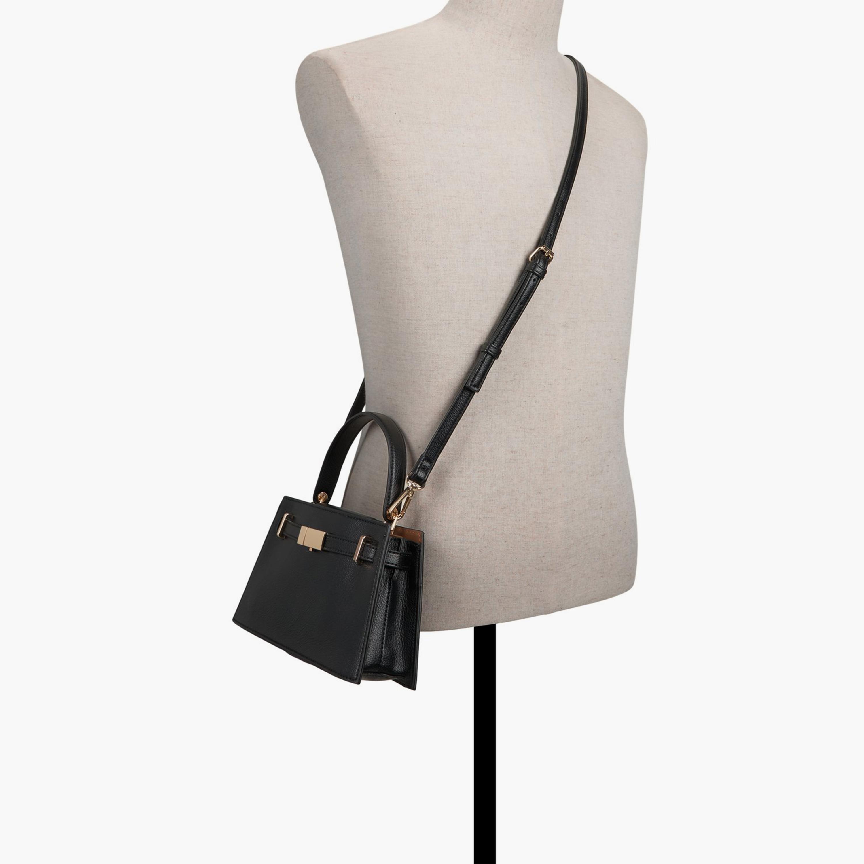 Call it Spring BECCCCA Textured Top Handle Satchel Bag with Flap Closure and Detachable Strap | 23 X 8 X 25 CM-women-bagsandwallets-handbags-image-4