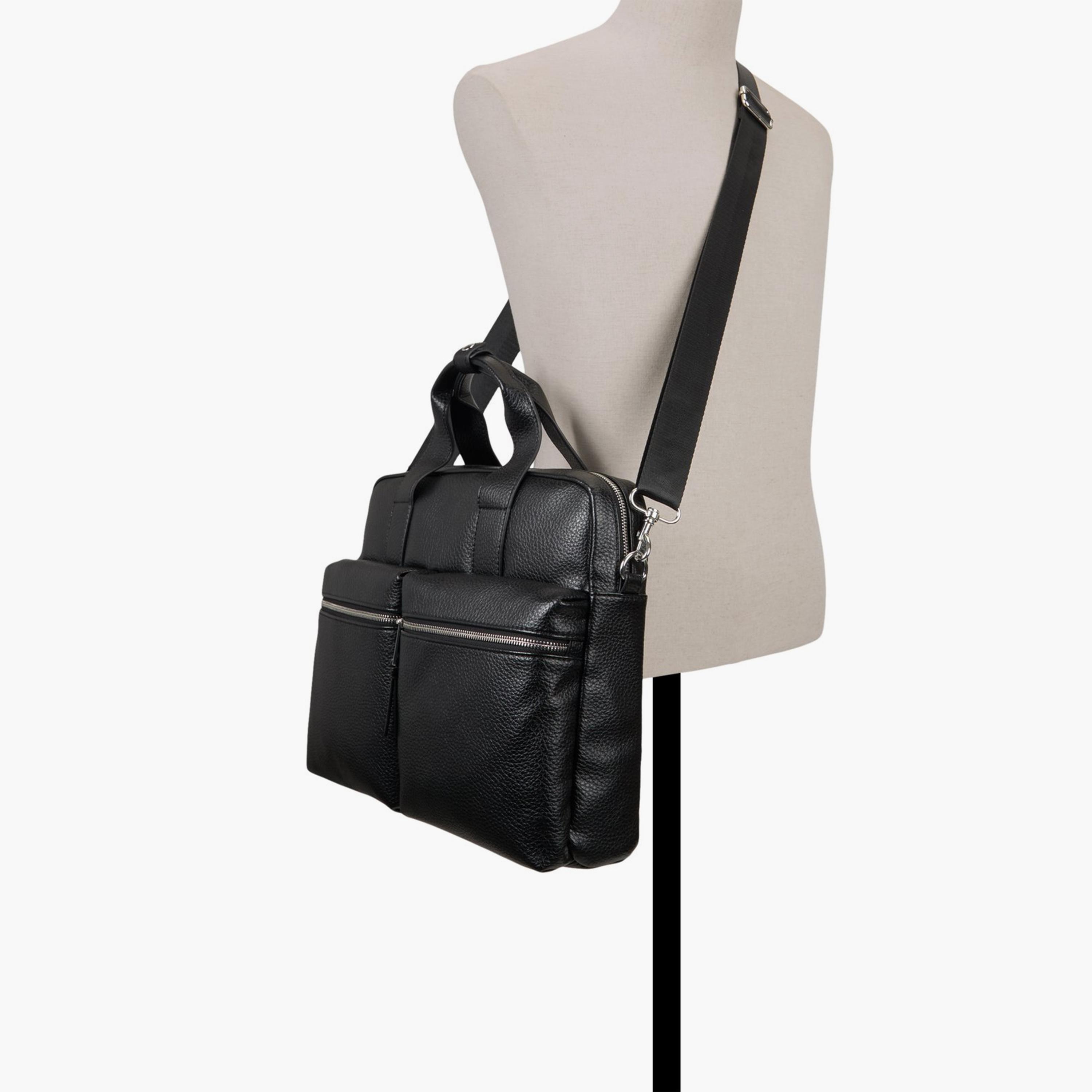 Call it Spring BREAMOS Textured Double Handle Laptop Bag with Zipper Closure and Detachable Strap | 41 X 9 X 39 CM-men-bags-image-4