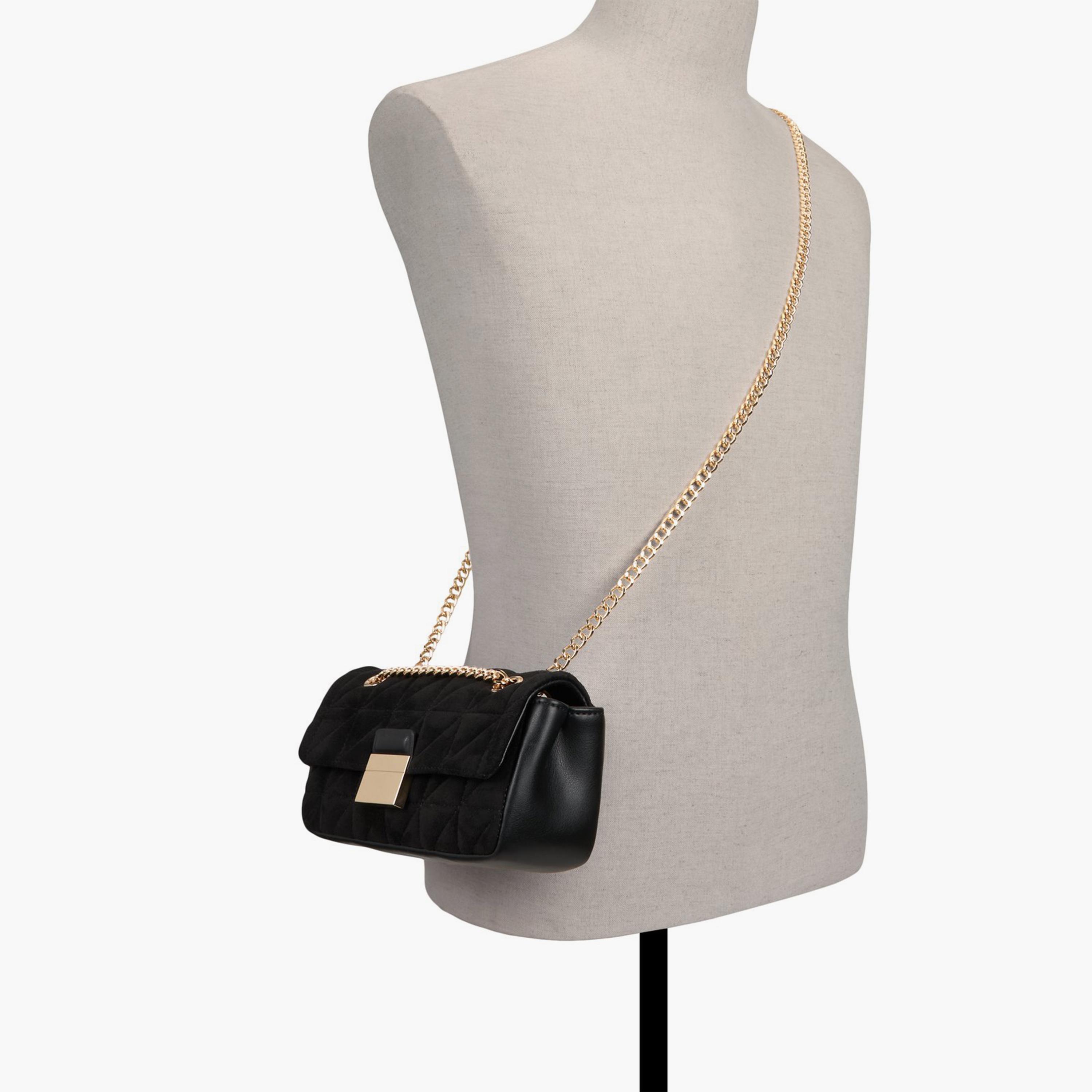 Call it Spring DIRA Quilted Crossbody Bag with Flap Closure and Chain Strap | 12 X 8 X 21 CM-women-bagsandwallets-handbags-image-4