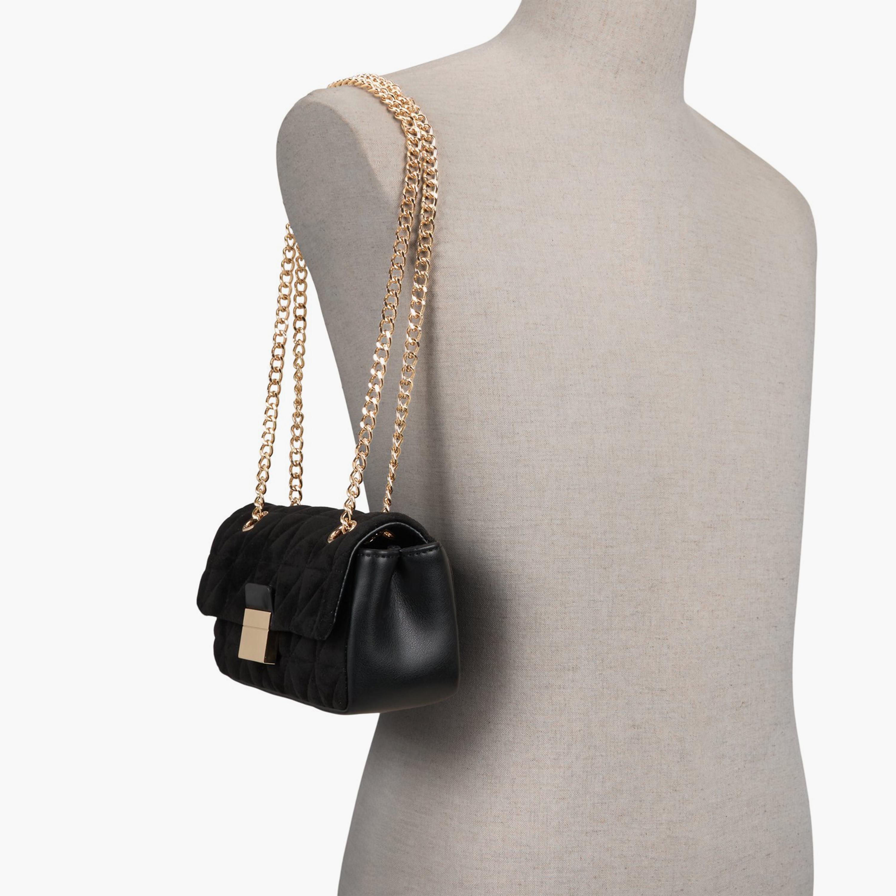 Call it Spring DIRA Quilted Crossbody Bag with Flap Closure and Chain Strap | 12 X 8 X 21 CM-women-bagsandwallets-handbags-image-5