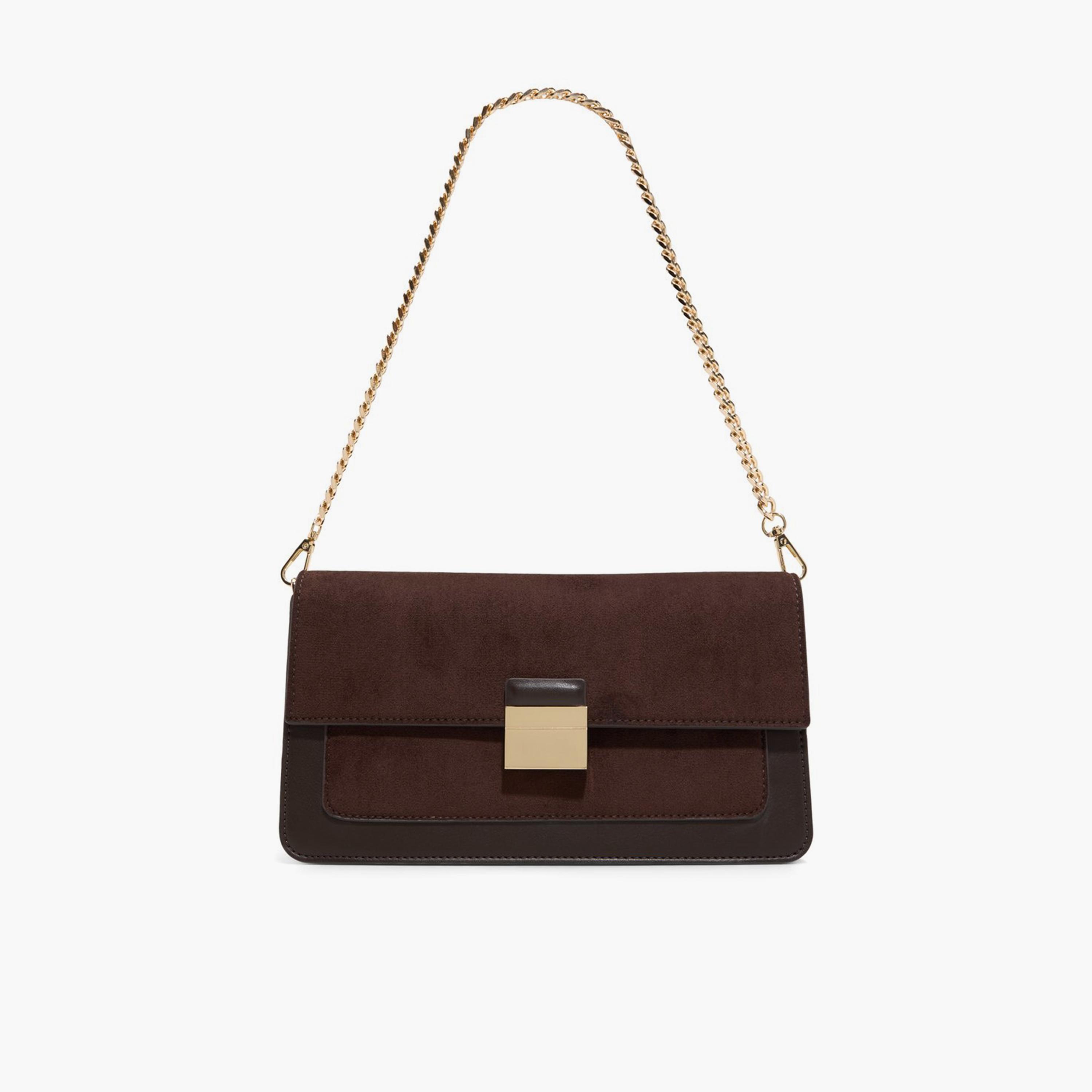 Call it Spring ERIINNN Textured Crossbody Bag with Flap Closure and Chain Strap | 15 X 6 X 26 CM-women-bagsandwallets-handbags-image-1
