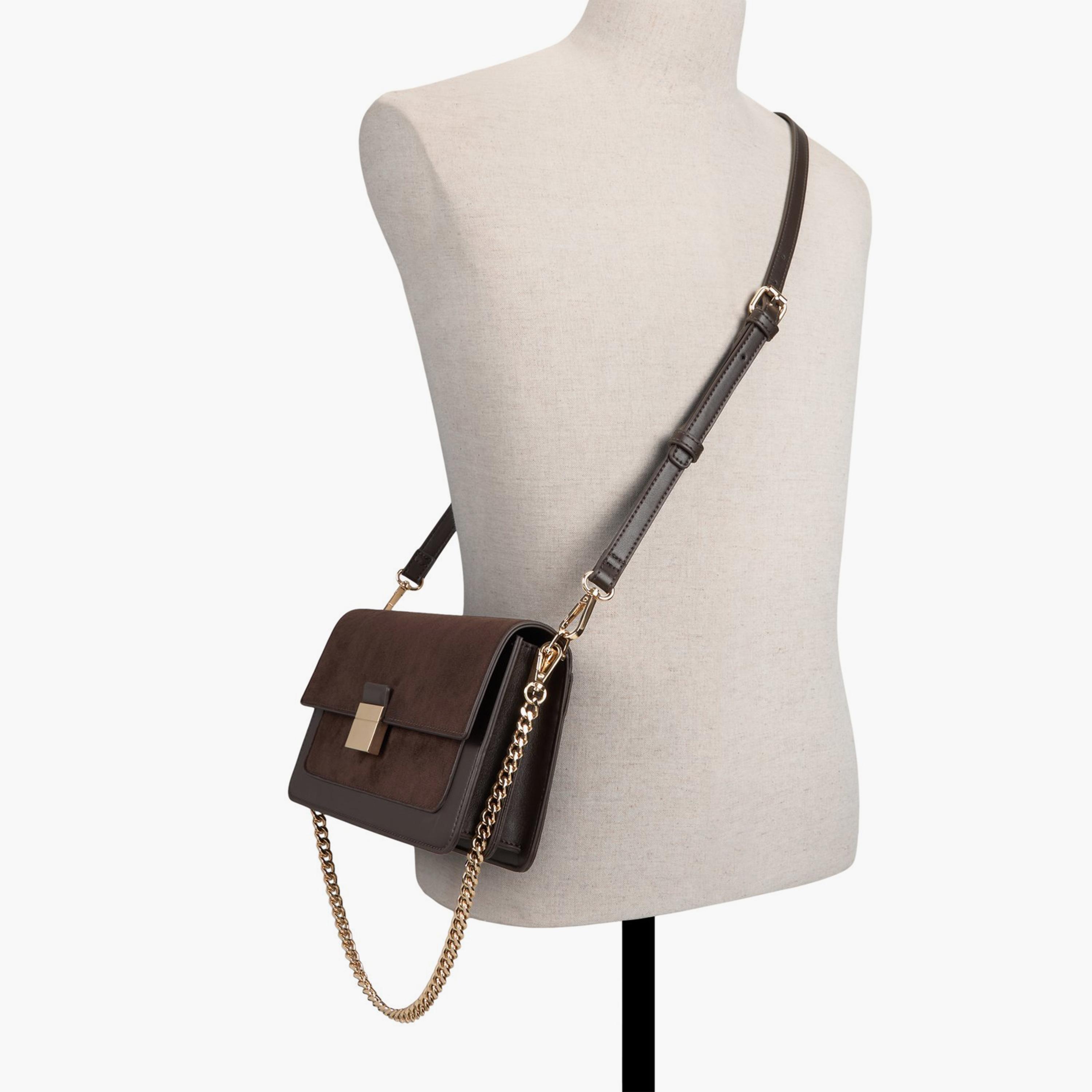 Call it Spring ERIINNN Textured Crossbody Bag with Flap Closure and Chain Strap | 15 X 6 X 26 CM-women-bagsandwallets-handbags-image-4