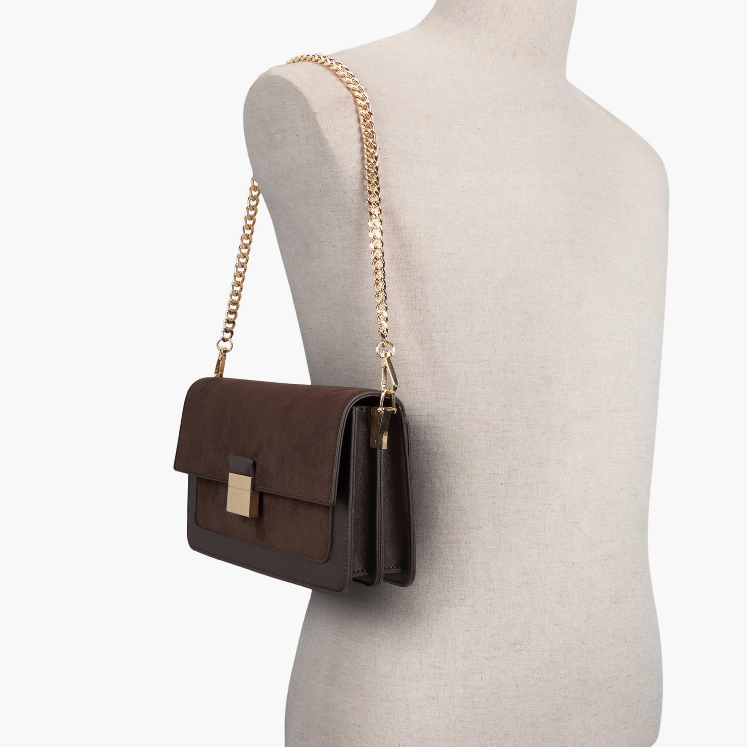 Call it Spring ERIINNN Textured Crossbody Bag with Flap Closure and Chain Strap | 15 X 6 X 26 CM-women-bagsandwallets-handbags-image-5