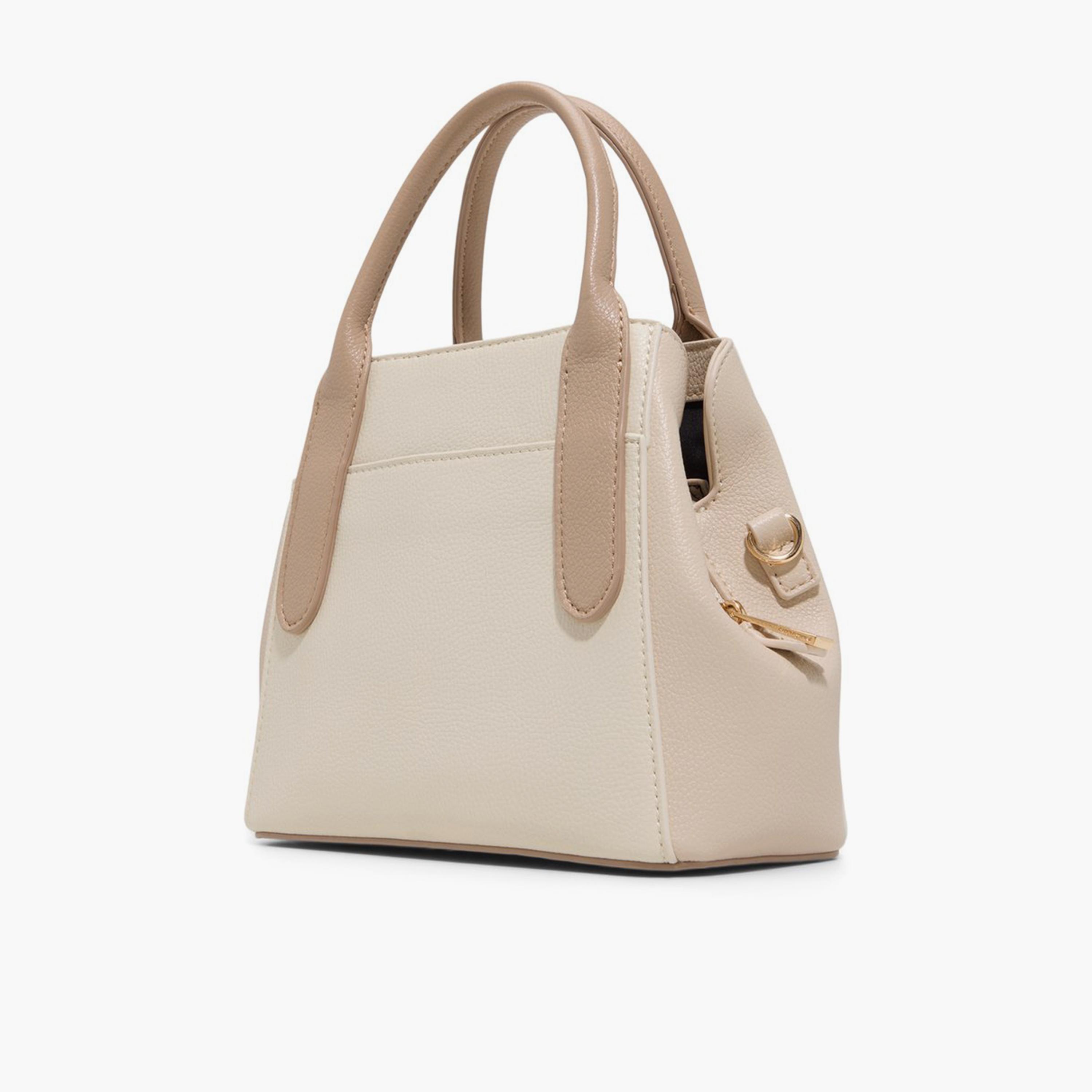 Call it Spring EVELIEN Textured Double Handle Satchel Bag with Magnetic Closure and Detachable Strap | 27 X 12 X 24 CM-women-bagsandwallets-handbags-image-2