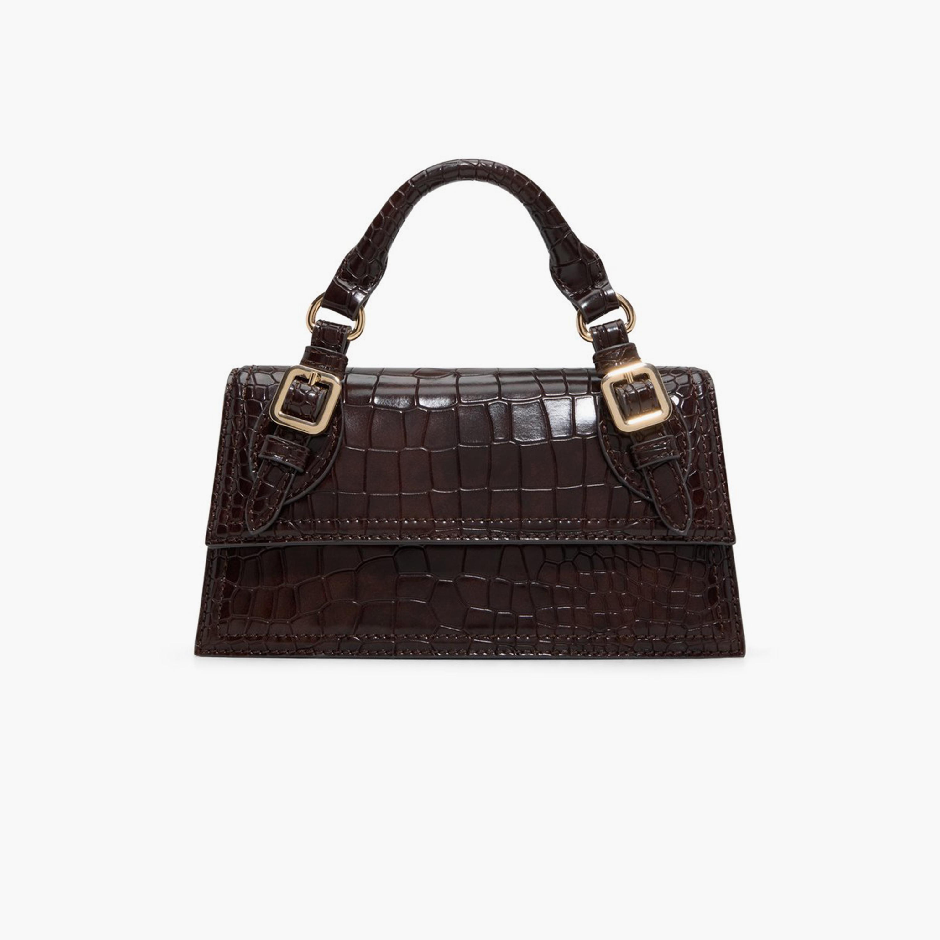 Call it Spring FAYYE Textured Top Handle Satchel Bag with Flap Closure and Detachable Strap | 21 X 7 X 22 CM-women-bagsandwallets-handbags-image-1