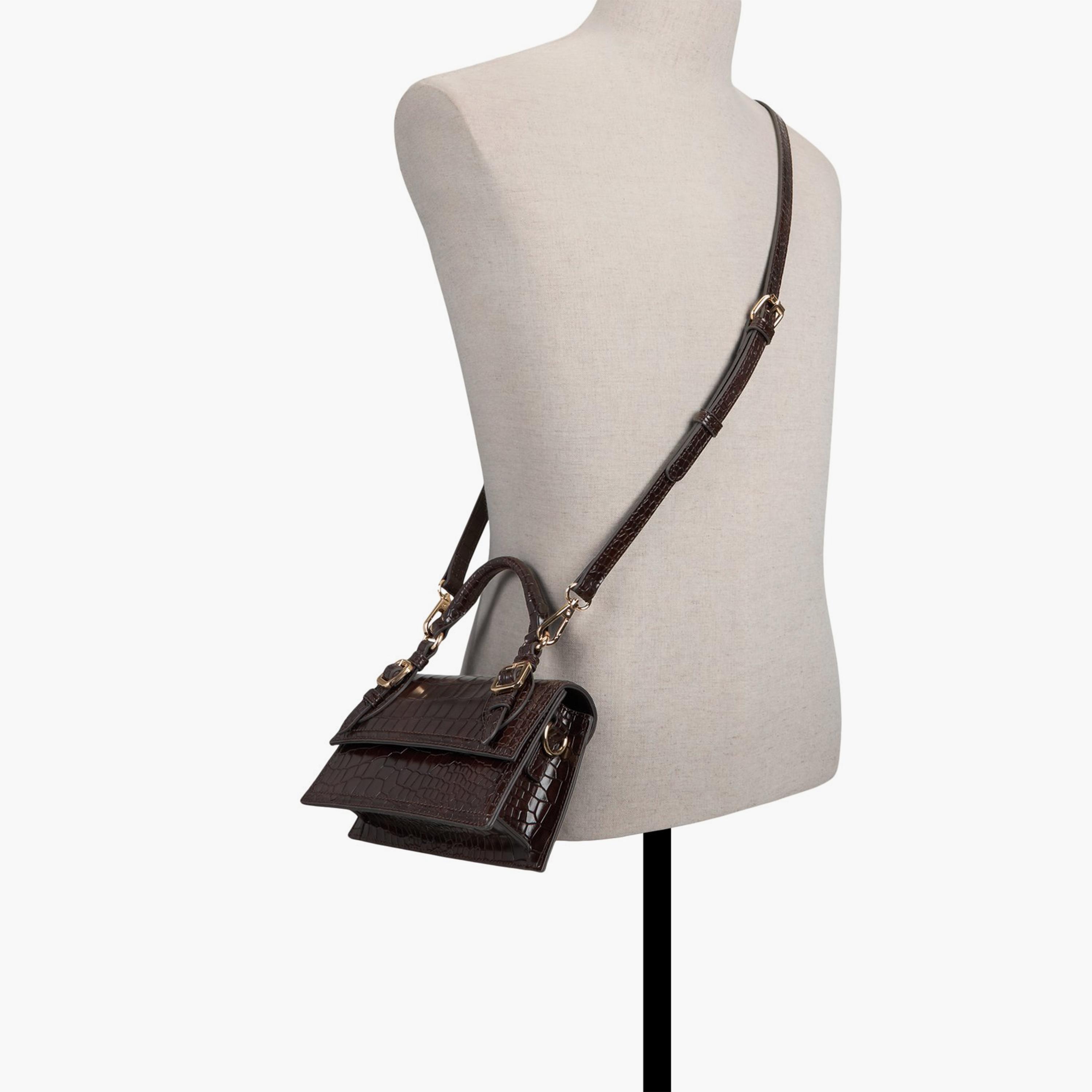 Call it Spring FAYYE Textured Top Handle Satchel Bag with Flap Closure and Detachable Strap | 21 X 7 X 22 CM-women-bagsandwallets-handbags-image-4