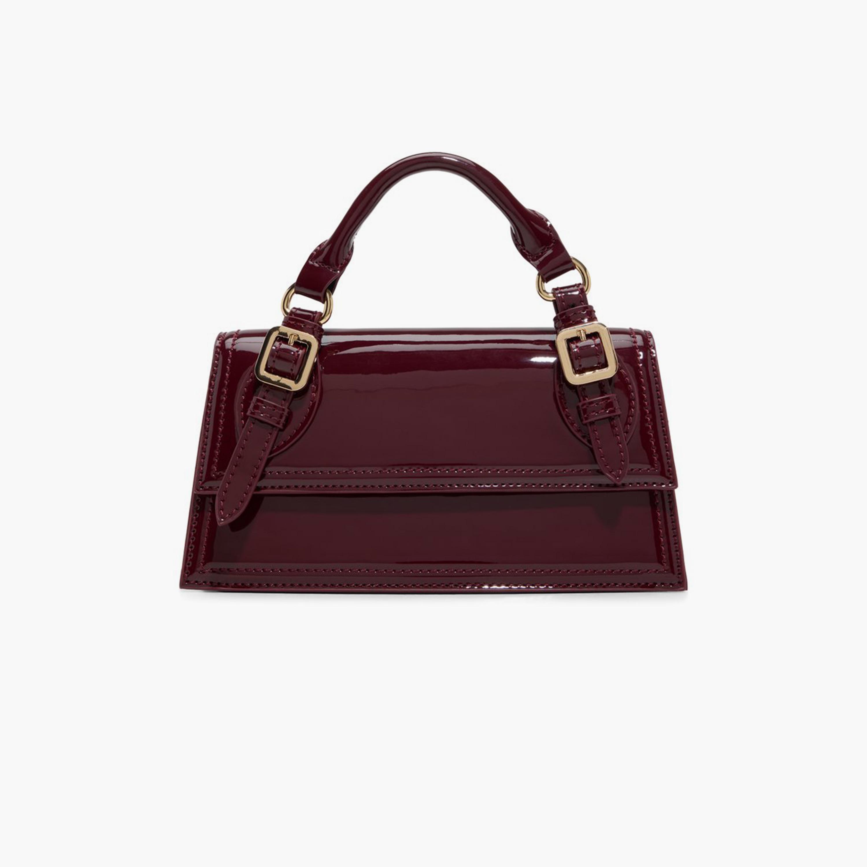Call it Spring FAYYE Textured Top Handle Satchel Bag with Flap Closure and Detachable Strap | 21 X 7 X 22 CM-women-bagsandwallets-handbags-image-1