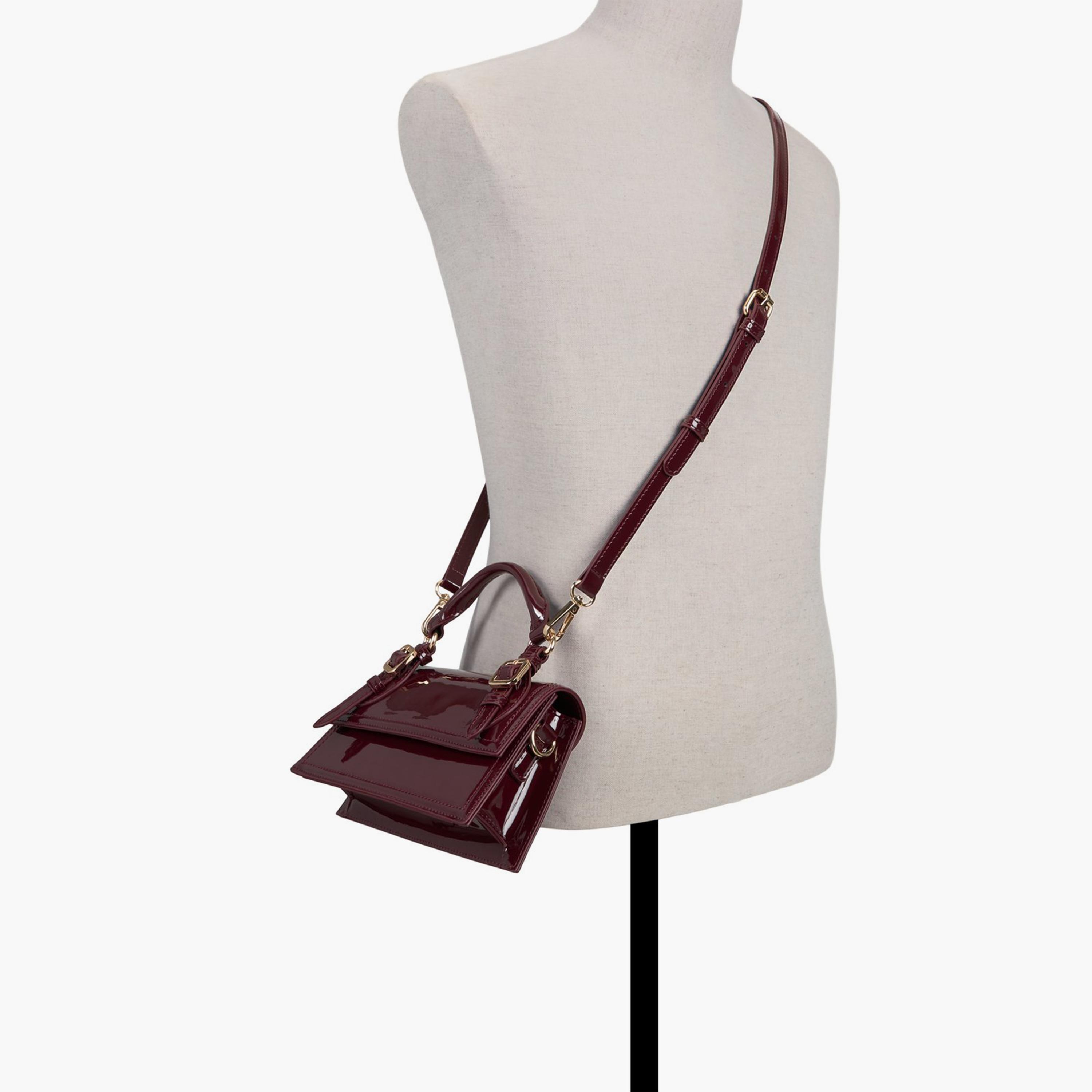 Call it Spring FAYYE Textured Top Handle Satchel Bag with Flap Closure and Detachable Strap | 21 X 7 X 22 CM-women-bagsandwallets-handbags-image-4