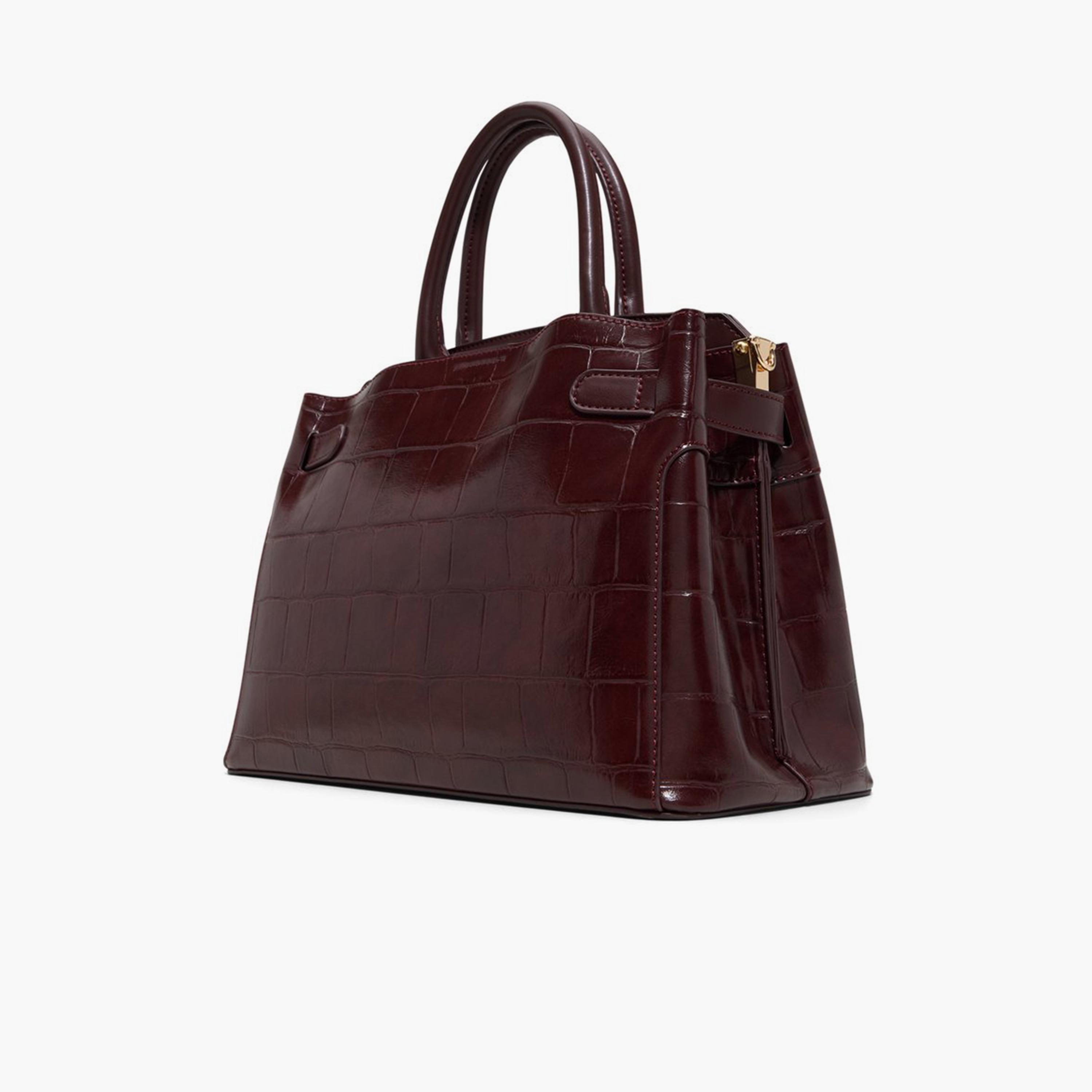 Call it Spring Lemercier Textured Double Handle Satchel Bag with Magnetic closure and Adjustable Strap-women-bagsandwallets-handbags-image-2