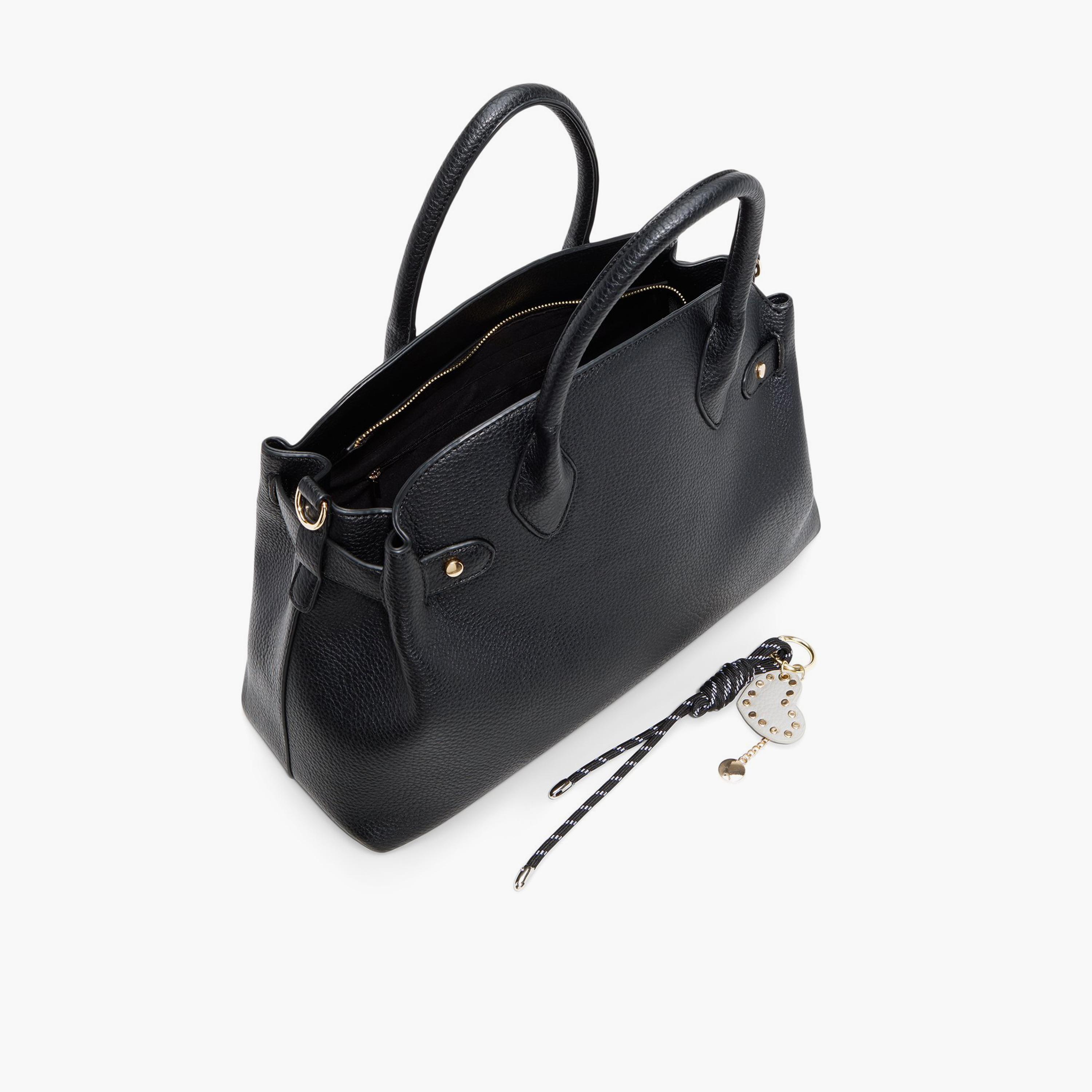 Call it Spring MEDUSIA Textured Double Handle Satchel Bag with Zipper Closure and Detachable Strap | 22 X 14 X 41 CM-women-bagsandwallets-handbags-image-3