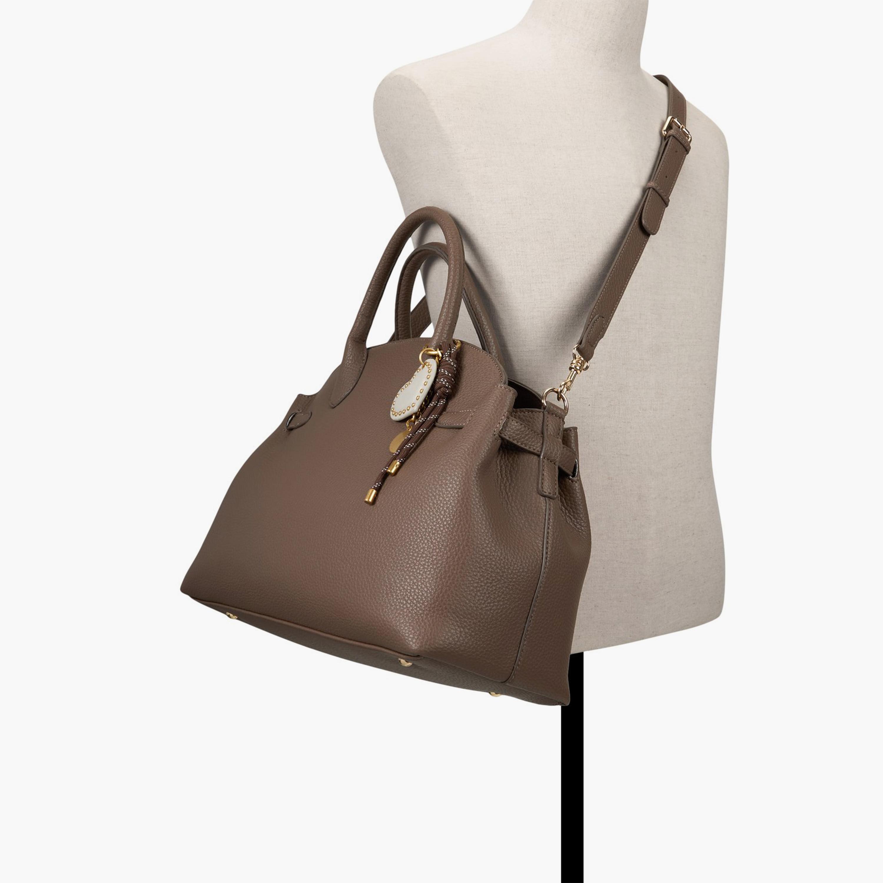 Call it Spring MEDUSIA Textured Double Handle Satchel Bag with Zipper Closure and Detachable Strap | 22 X 14 X 41 CM-women-bagsandwallets-handbags-image-4