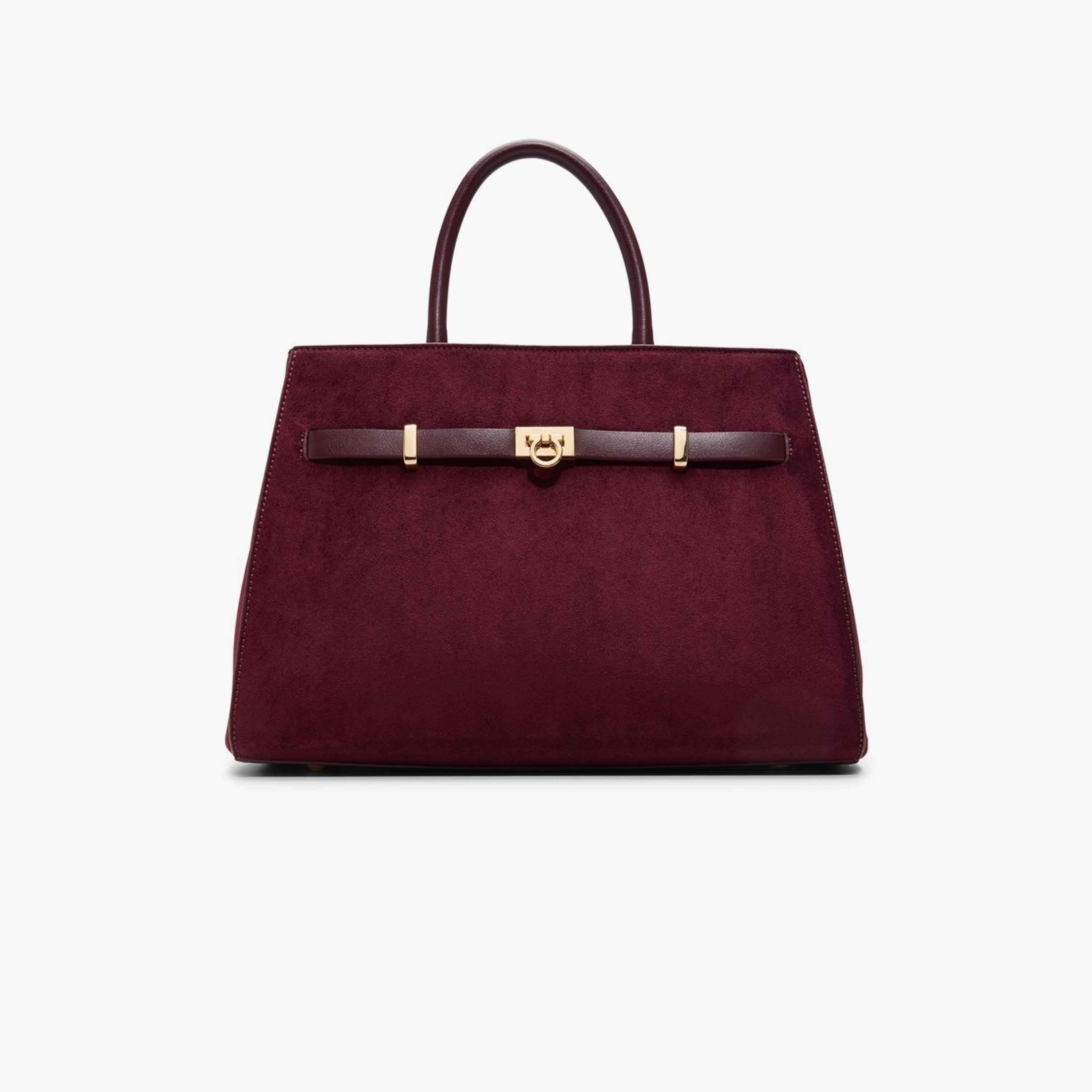 Call it Spring ROMYYY Textured Double Handle Satchel Bag with Flap Closure and Detachable Strap | 28 X 10 X 32 CM-women-bagsandwallets-handbags-image-1