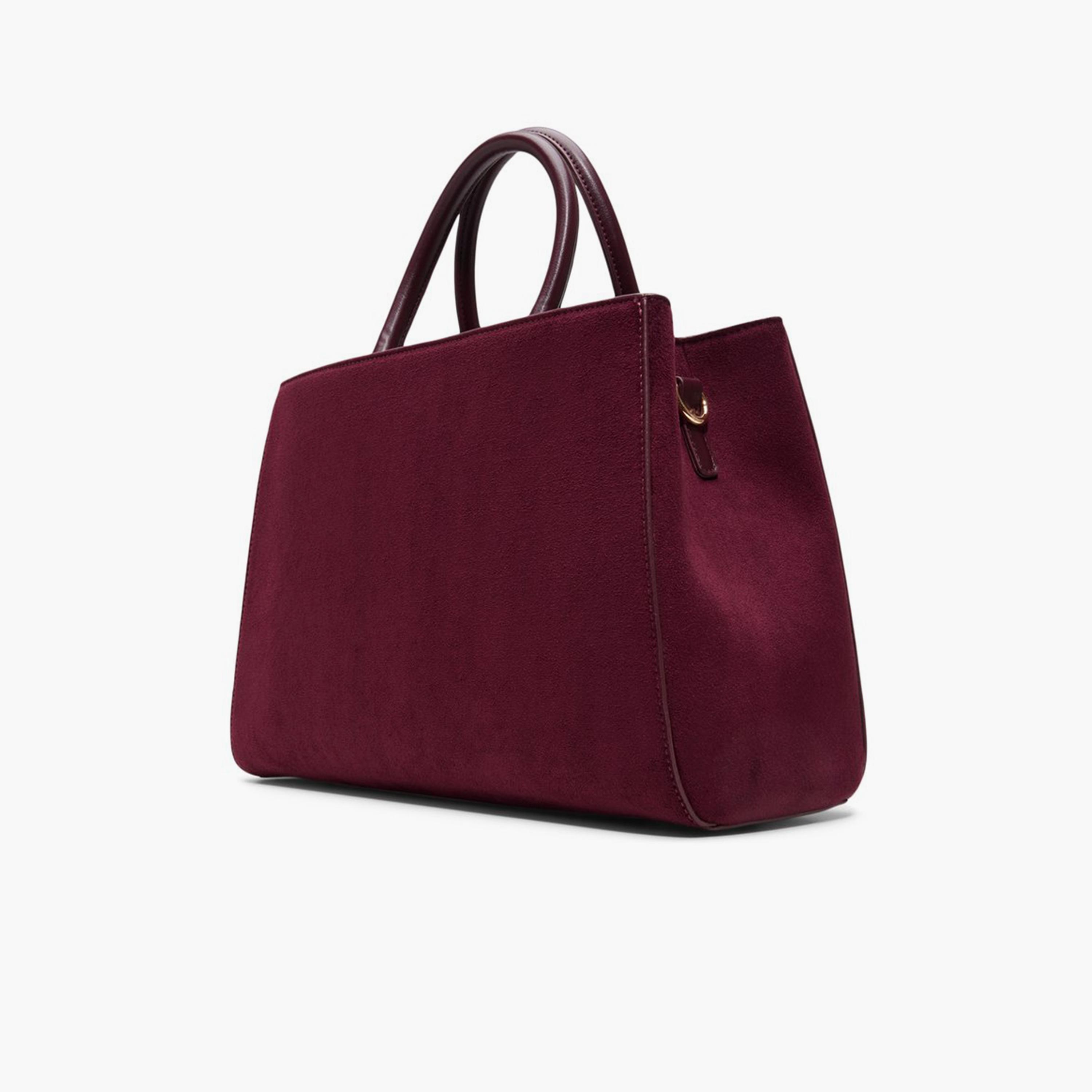 Call it Spring ROMYYY Textured Double Handle Satchel Bag with Flap Closure and Detachable Strap | 28 X 10 X 32 CM-women-bagsandwallets-handbags-image-2