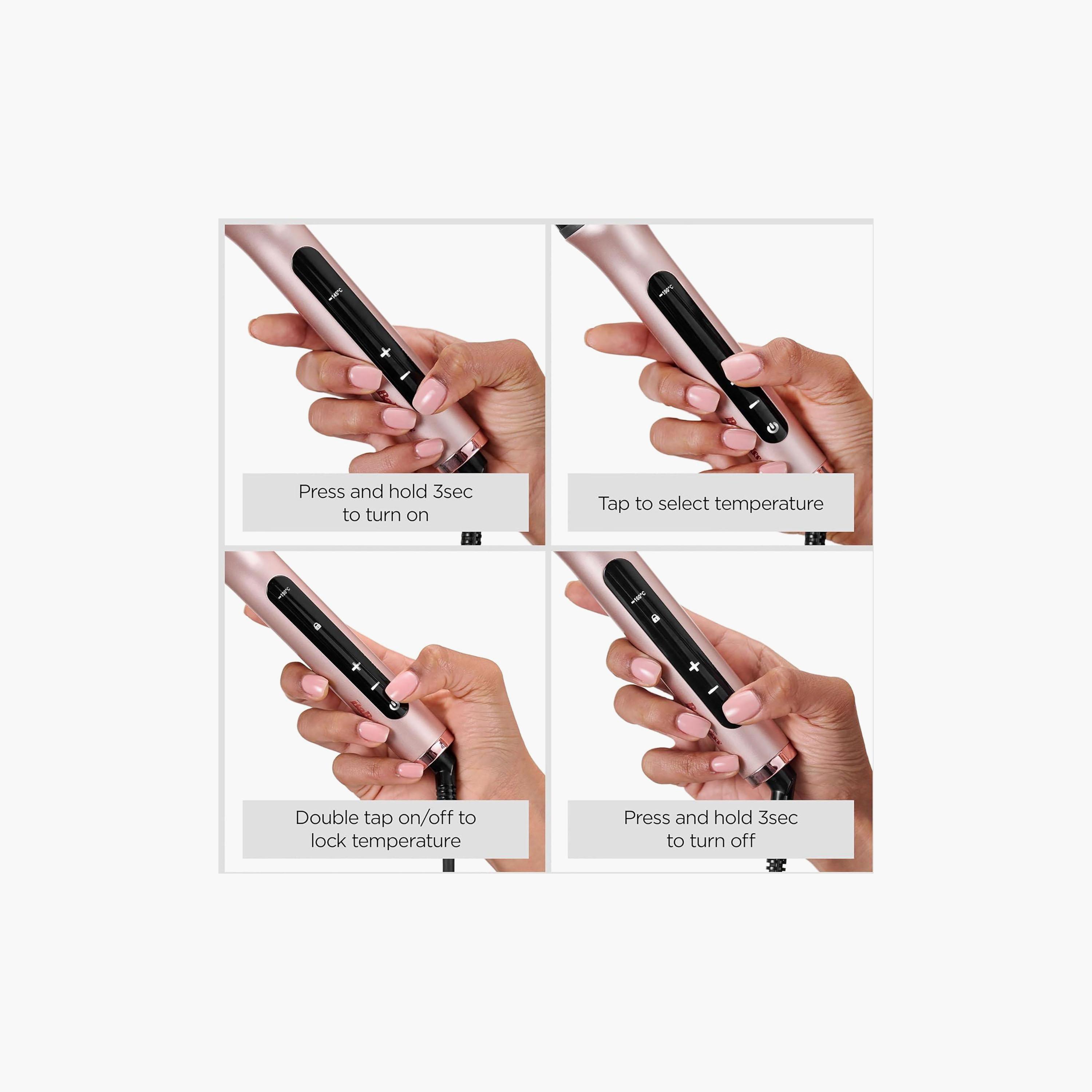 فرشاة تصفيف الشعر بيبيليس فوليوم بوست 96 واط، لون وردي وأسود | BABHSB200SDE-beautyandpersonalcare-appliances-hairstylingtools-image-4