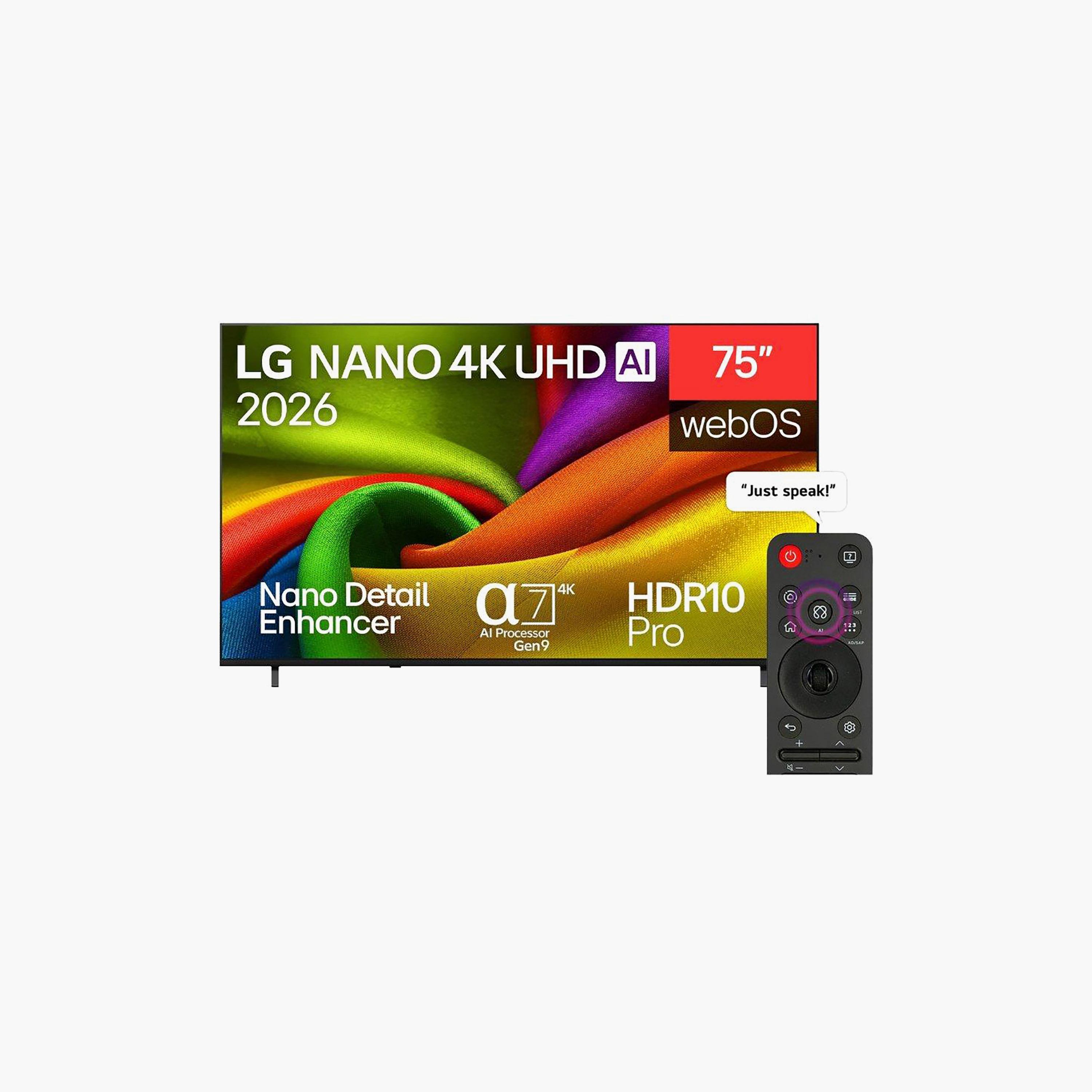 LG 75 Inch QNED AI MiniLED 4K Ultra HD α7 AI Processor 4K Gen 9 60 Hz HDR10 AI Magic Remote Smart TV 75NU840B6LA-AMAE (2026) Black-PROMO_EMAX_AE_ADIB_240926-image-1