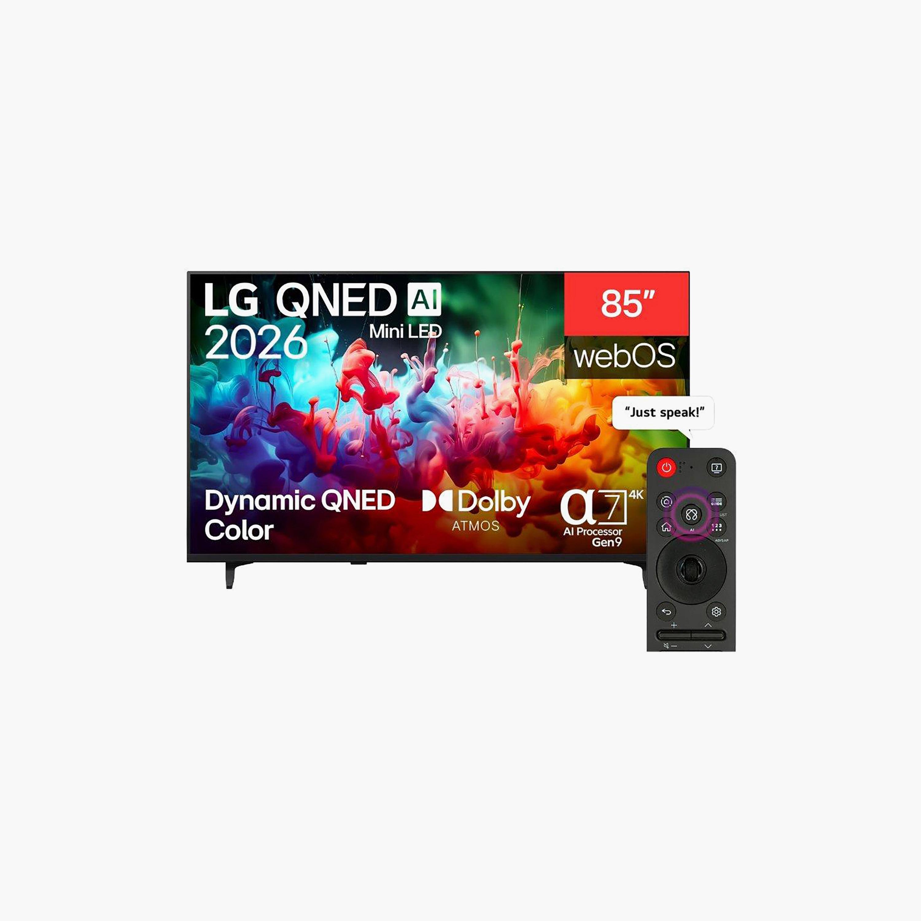 LG 85 Inch QNED AI MiniLED 4K Ultra HD α7 AI Processor 4K Gen 9 60 Hz AI Picture Pro Smart TV 85QNED72B6T-AMAG (2026) Black-PROMO_EMAX_AE_ADIB_240926-image-1