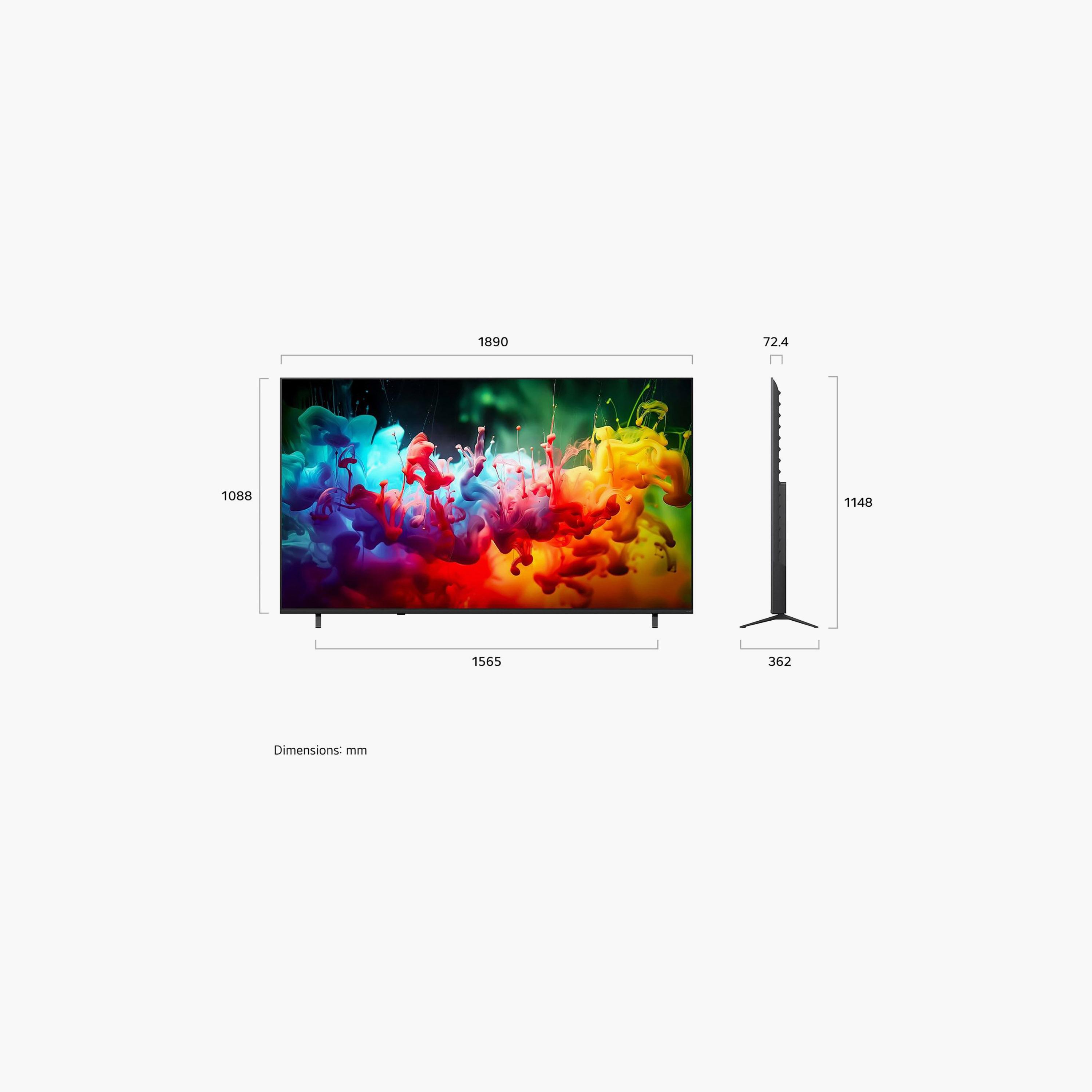 LG 85 Inch QNED AI MiniLED 4K Ultra HD α7 AI Processor 4K Gen 9 60 Hz AI Picture Pro Smart TV 85QNED72B6T-AMAG (2026) Black-PROMO_EMAX_AE_ADIB_240926-image-2