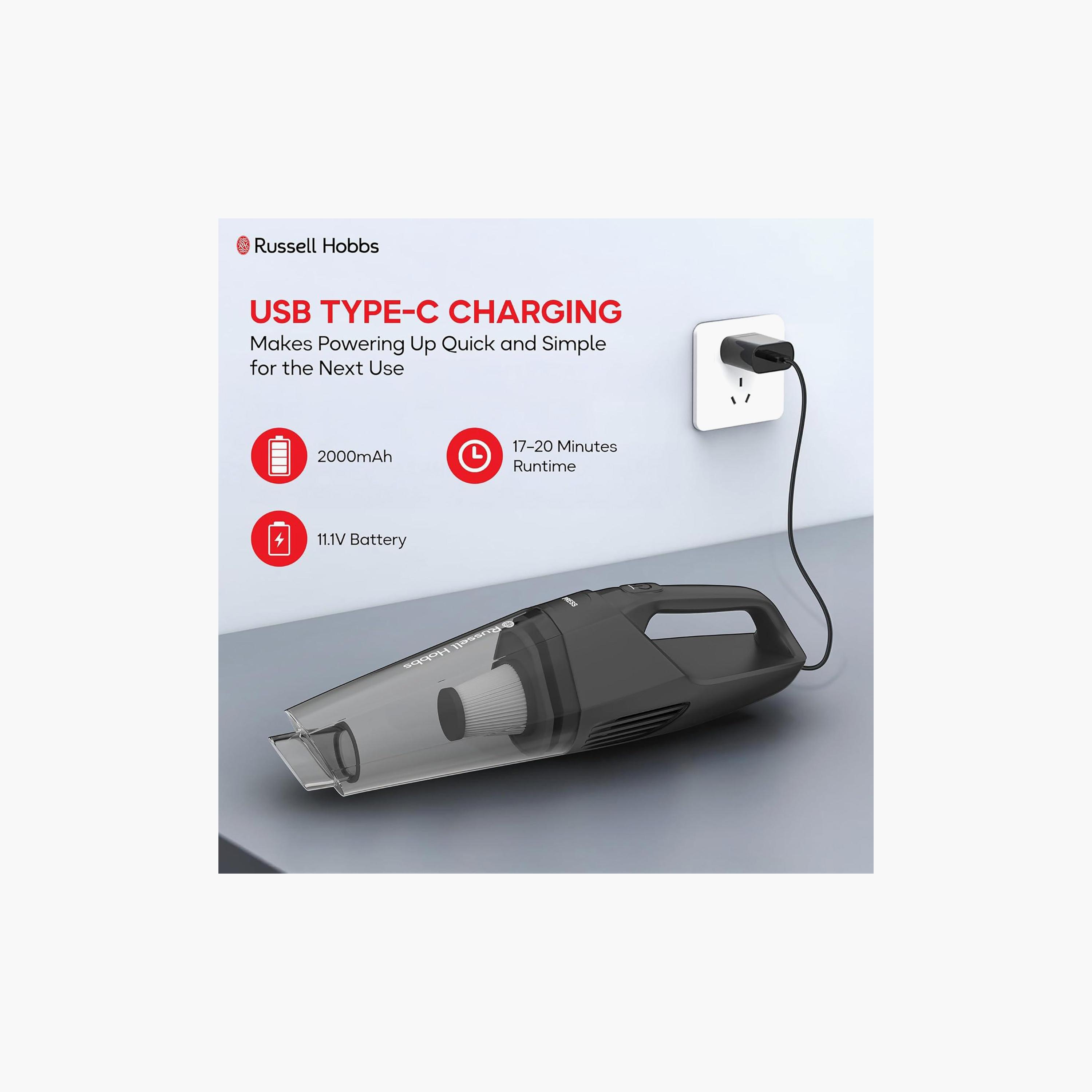 Russell Hobbs Rechargeable Handheld Vacuum Cleaner | RHHV01-household-appliances-homeappliances-vacuumcleaners-image-6
