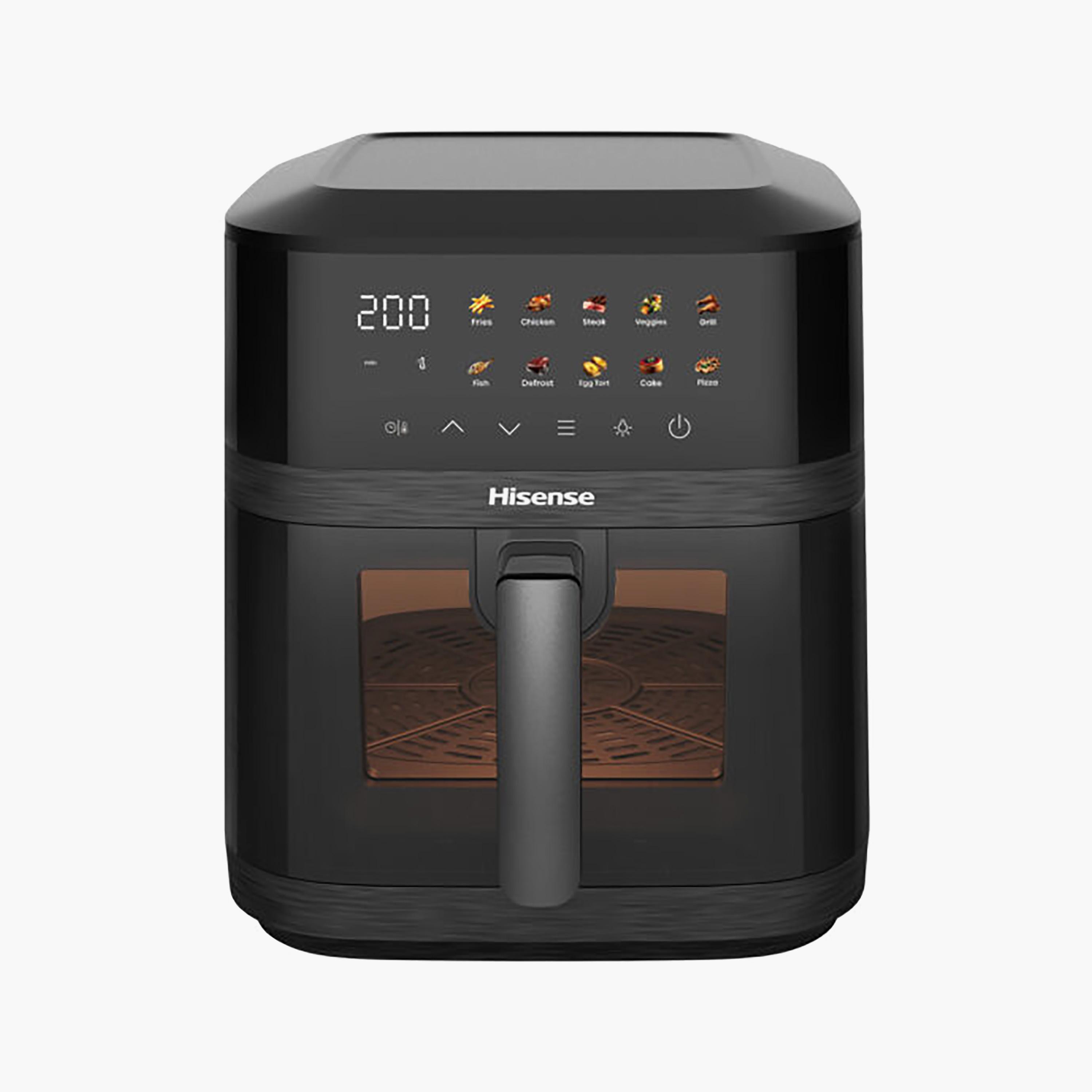 مقلاة هوائية من هايسنس سعة 6.3 لتر، لون أسود مطفي | H06AFBK1S4-household-appliances-kitchenappliances-airfryers-image-1