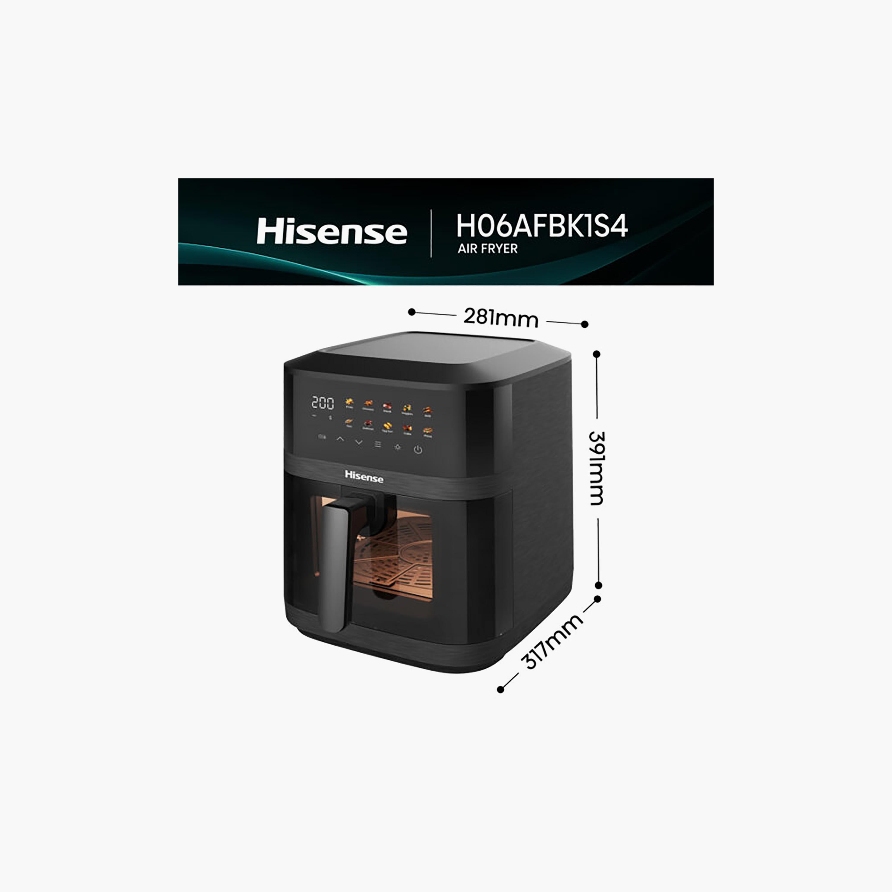 مقلاة هوائية من هايسنس سعة 6.3 لتر، لون أسود مطفي | H06AFBK1S4-household-appliances-kitchenappliances-airfryers-image-5