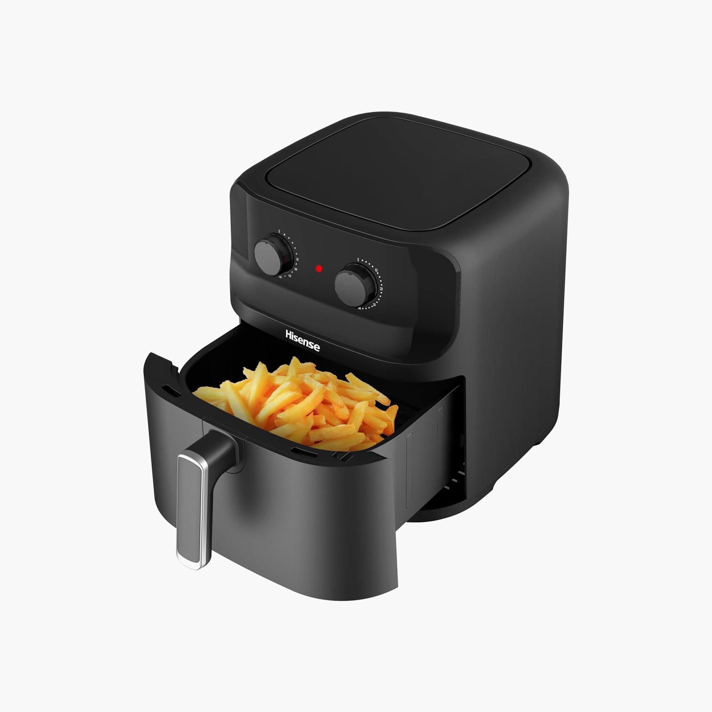 مقلاة هوائية من هايسنس سعة 8 لترات، لون أسود مطفي | H08AFBK1S1-household-appliances-kitchenappliances-airfryers-image-3