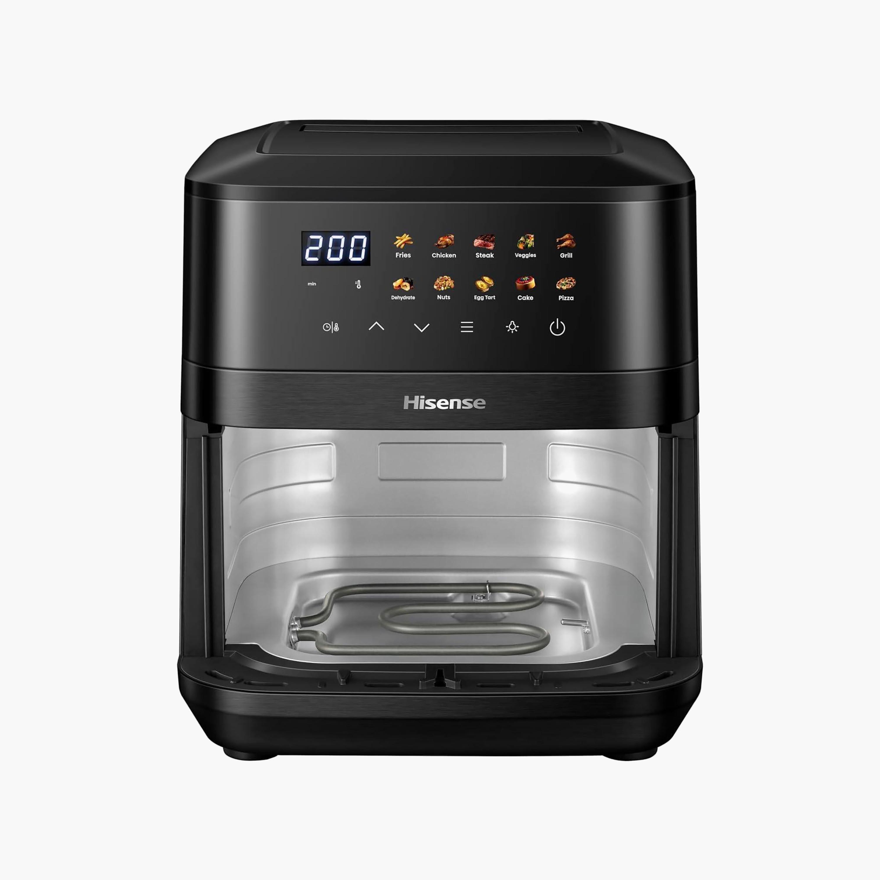 مقلاة هوائية من هايسنس سعة 8.0 لتر، لون أسود مطفي | H08AFBK1S4-household-appliances-kitchenappliances-airfryers-image-1