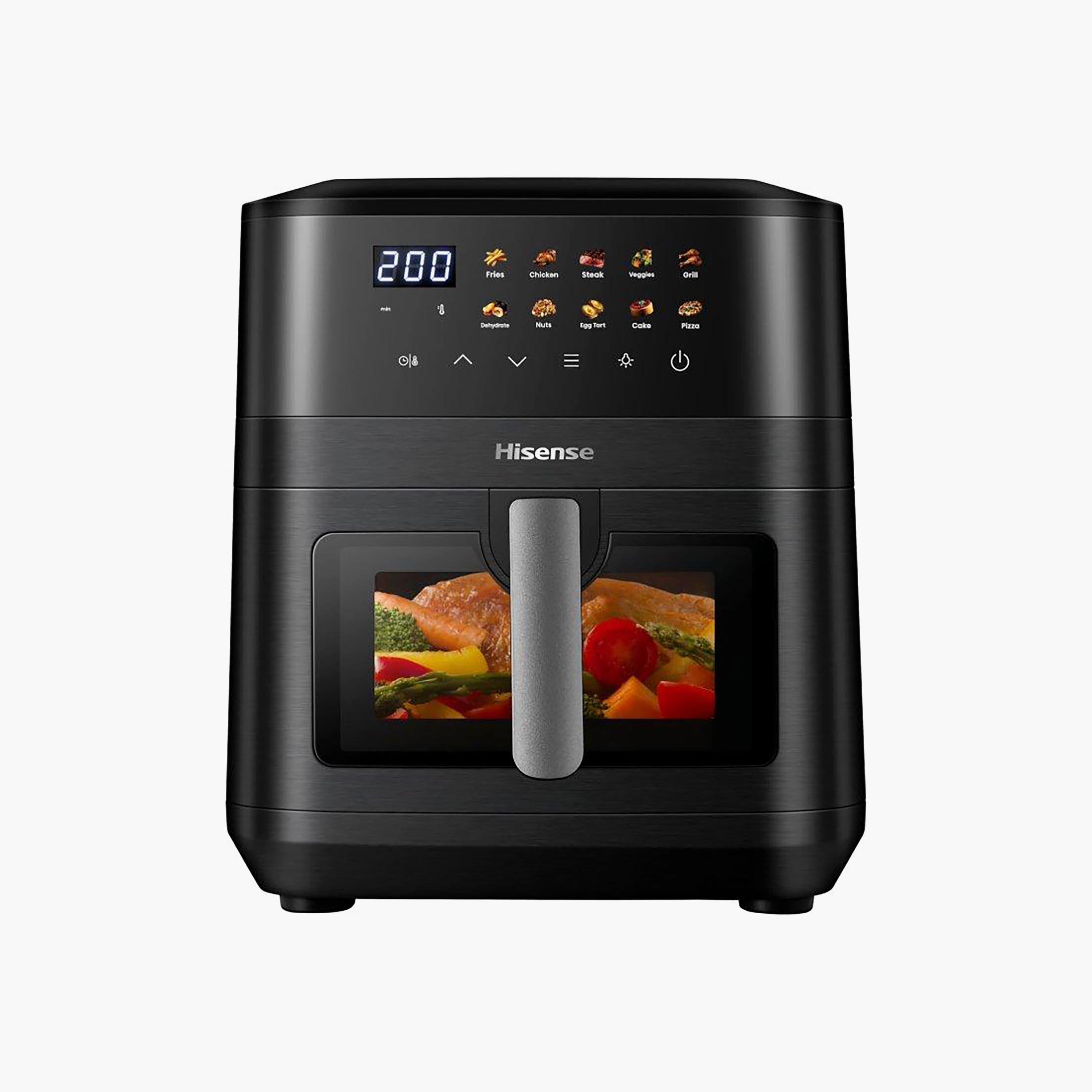مقلاة هوائية من هايسنس سعة 8.0 لتر، لون أسود مطفي | H08AFBK1S4-household-appliances-kitchenappliances-airfryers-image-2