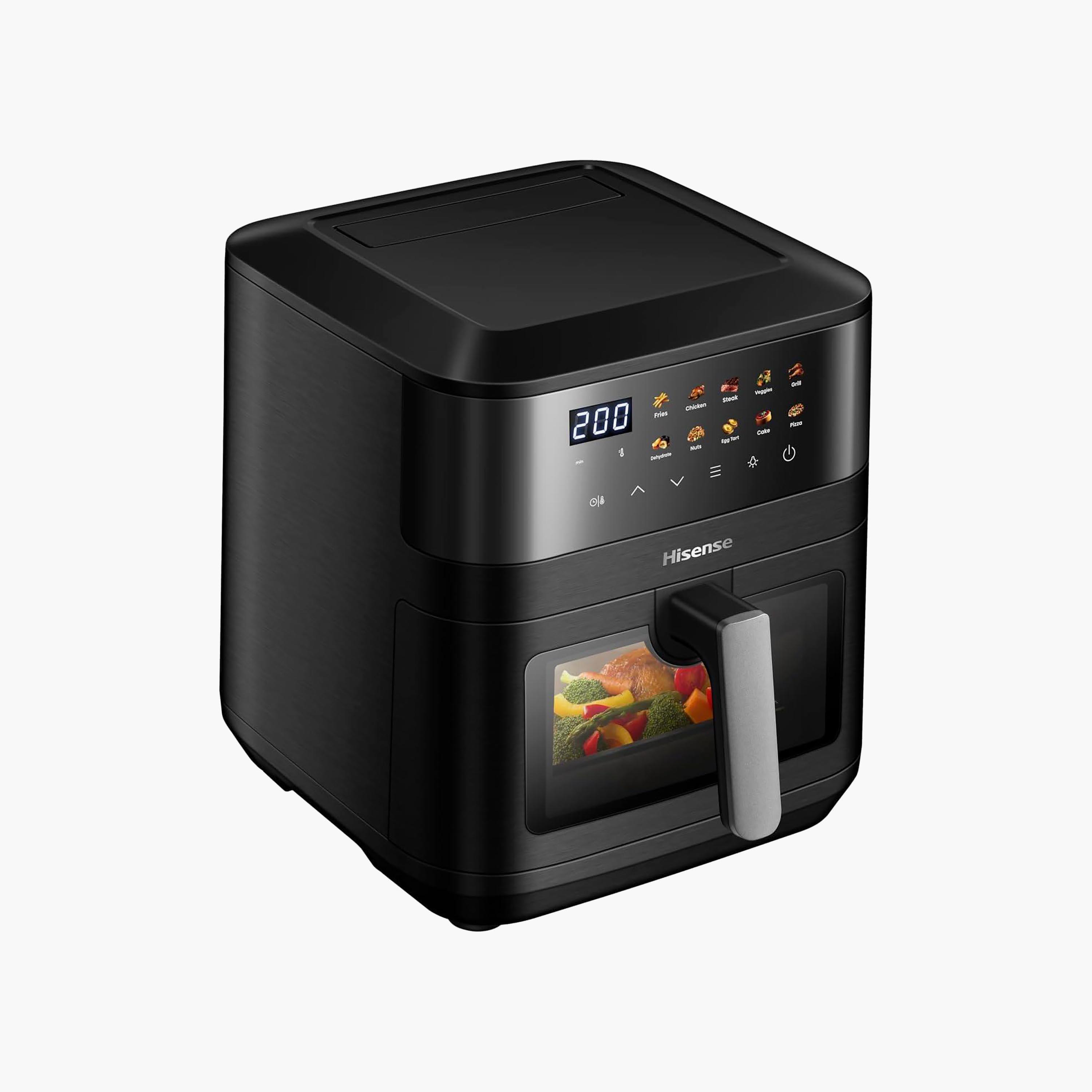 مقلاة هوائية من هايسنس سعة 8.0 لتر، لون أسود مطفي | H08AFBK1S4-household-appliances-kitchenappliances-airfryers-image-3