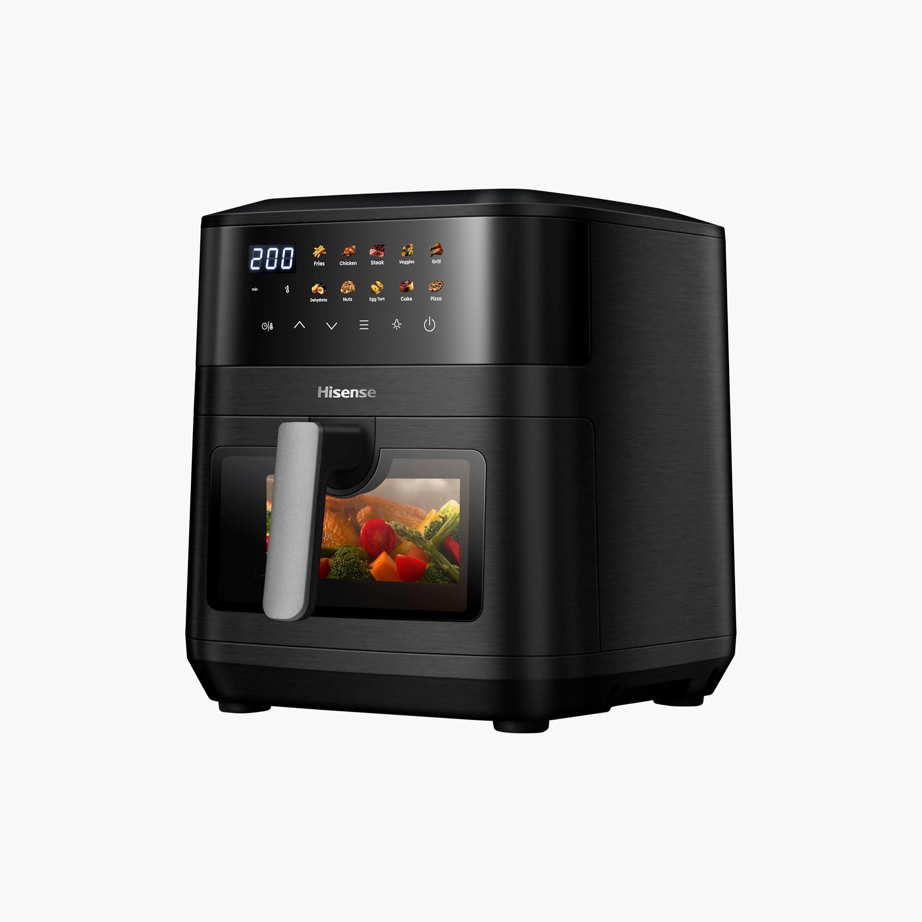 مقلاة هوائية من هايسنس سعة 8.0 لتر، لون أسود مطفي | H08AFBK1S4-household-appliances-kitchenappliances-airfryers-image-4