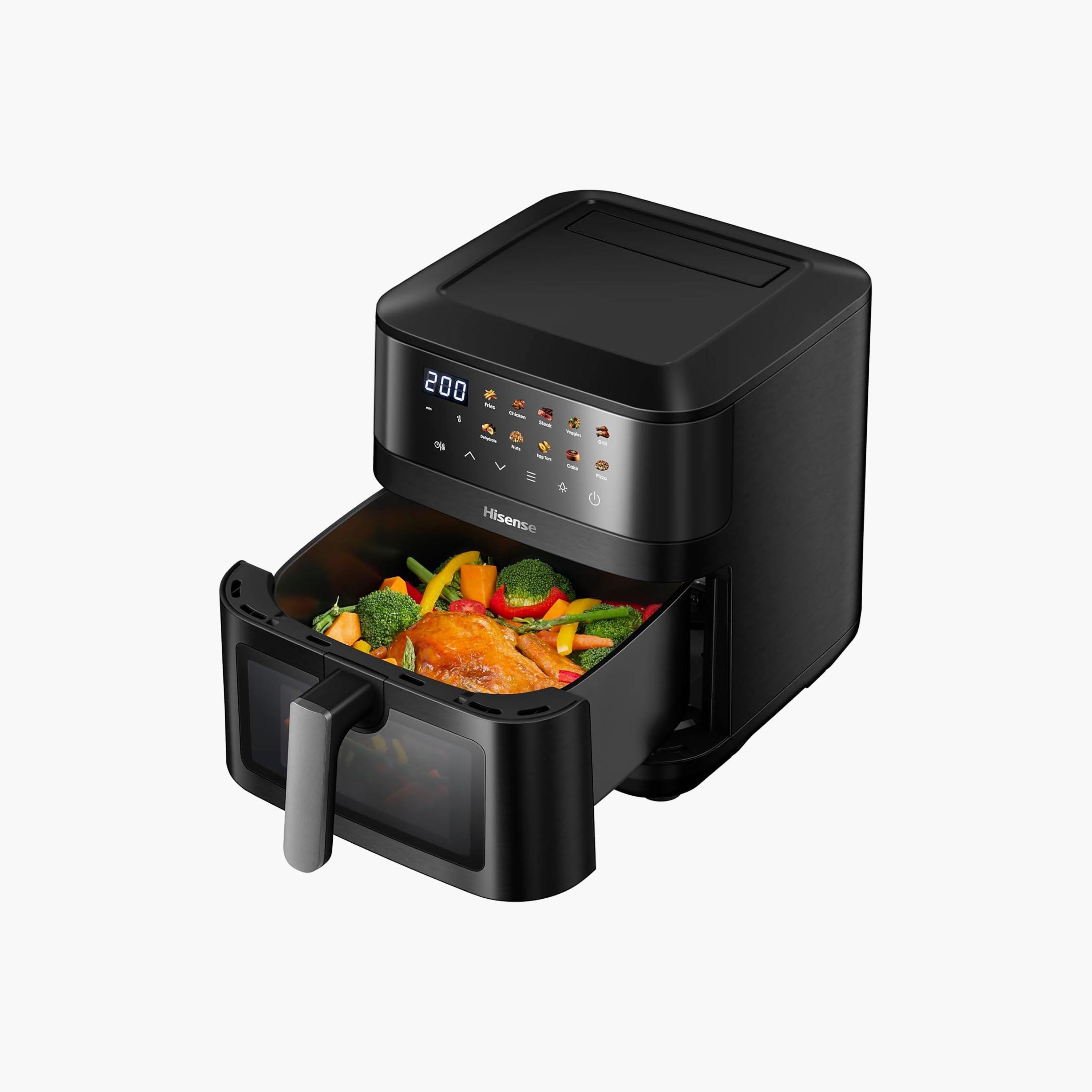 مقلاة هوائية من هايسنس سعة 8.0 لتر، لون أسود مطفي | H08AFBK1S4-household-appliances-kitchenappliances-airfryers-image-6