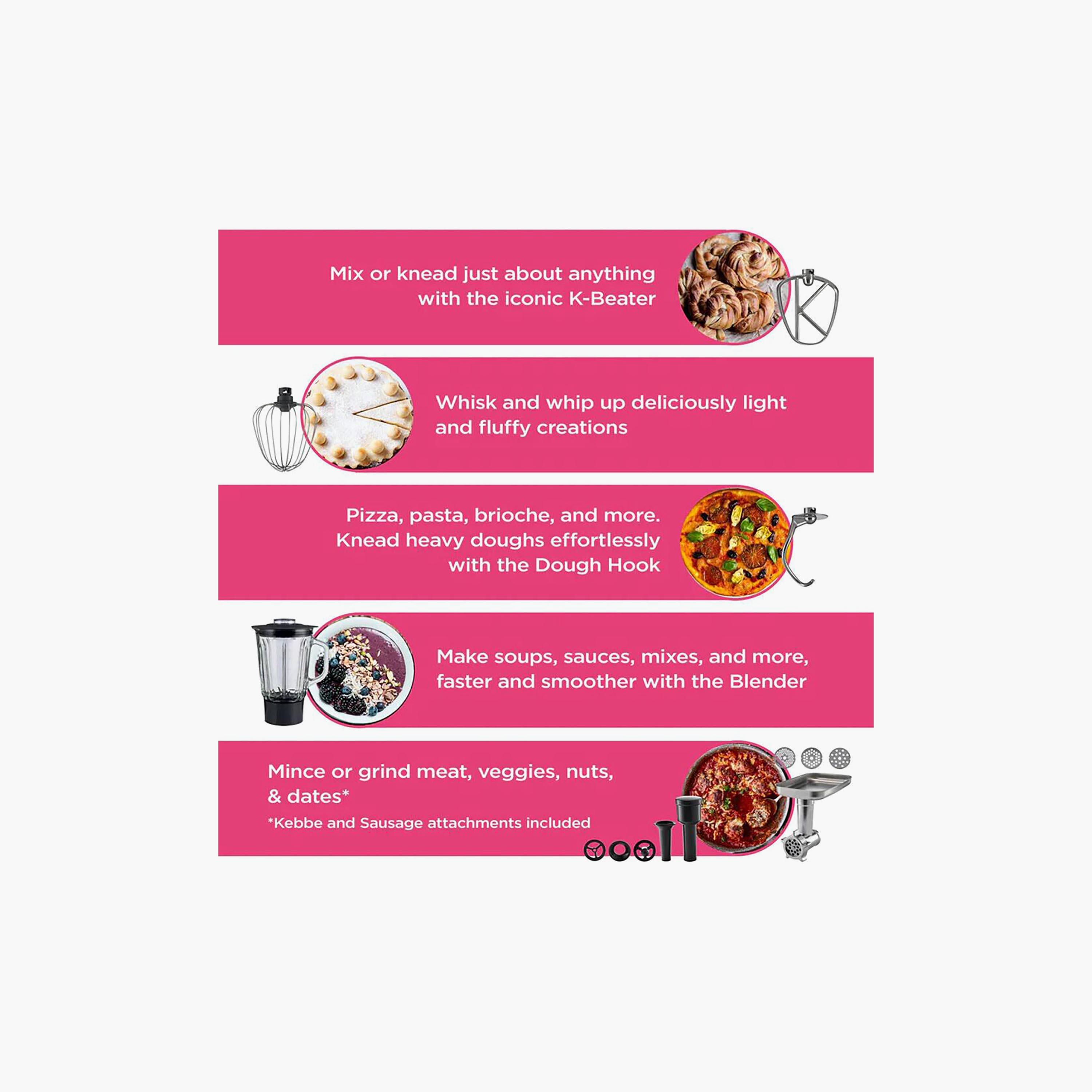 Kenwood Kitchen Machine 1400W With Blender 5L Stainless Steel Bowl | KHH01.220SI-PROMO_EMAX_AE_ENBD_131026-image-3