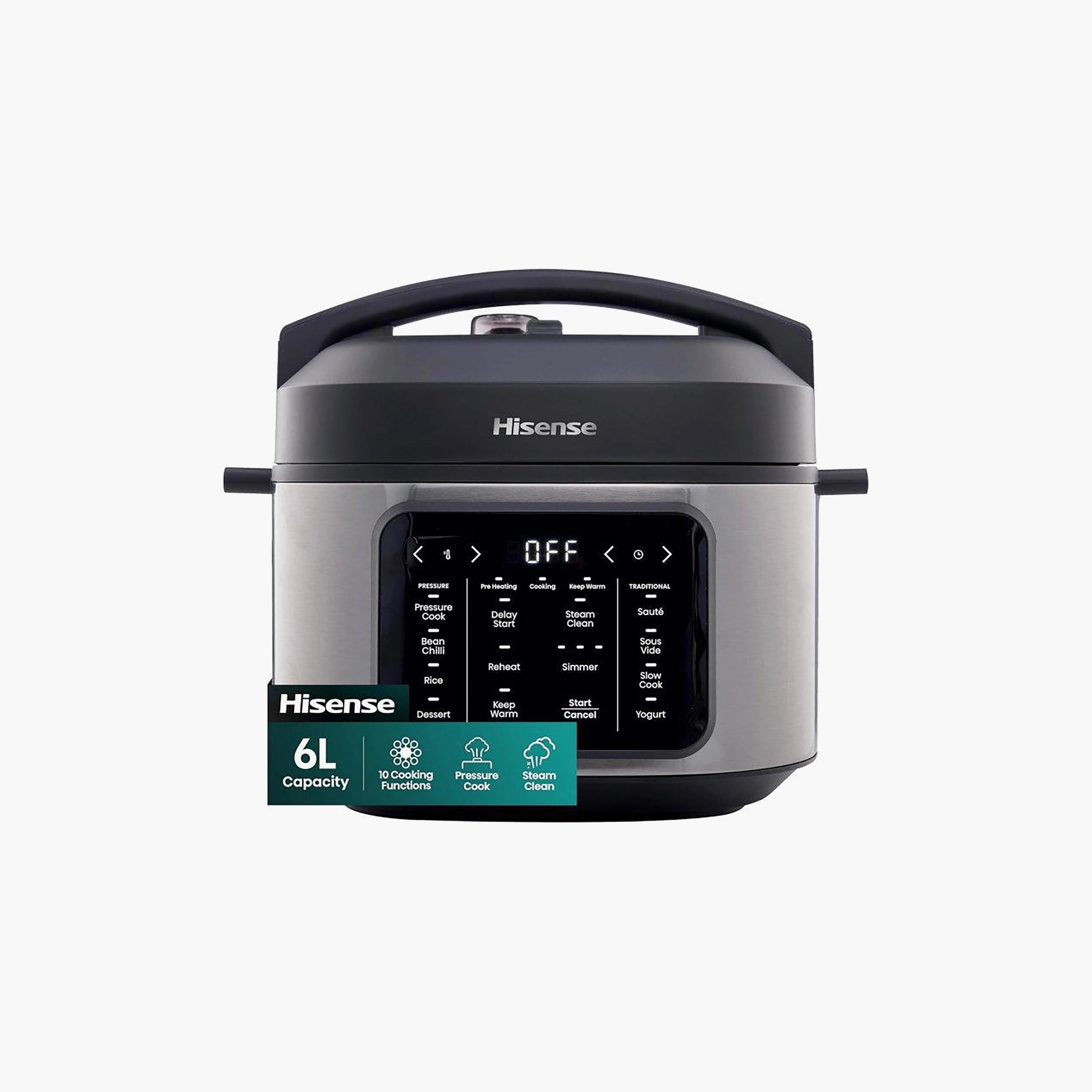 طباخ متعدد الاستخدامات من هايسنس، سعة 6 لترات، لون فضي | HGMC6SBK-household-appliances-kitchenappliances-electriccookers-image-1