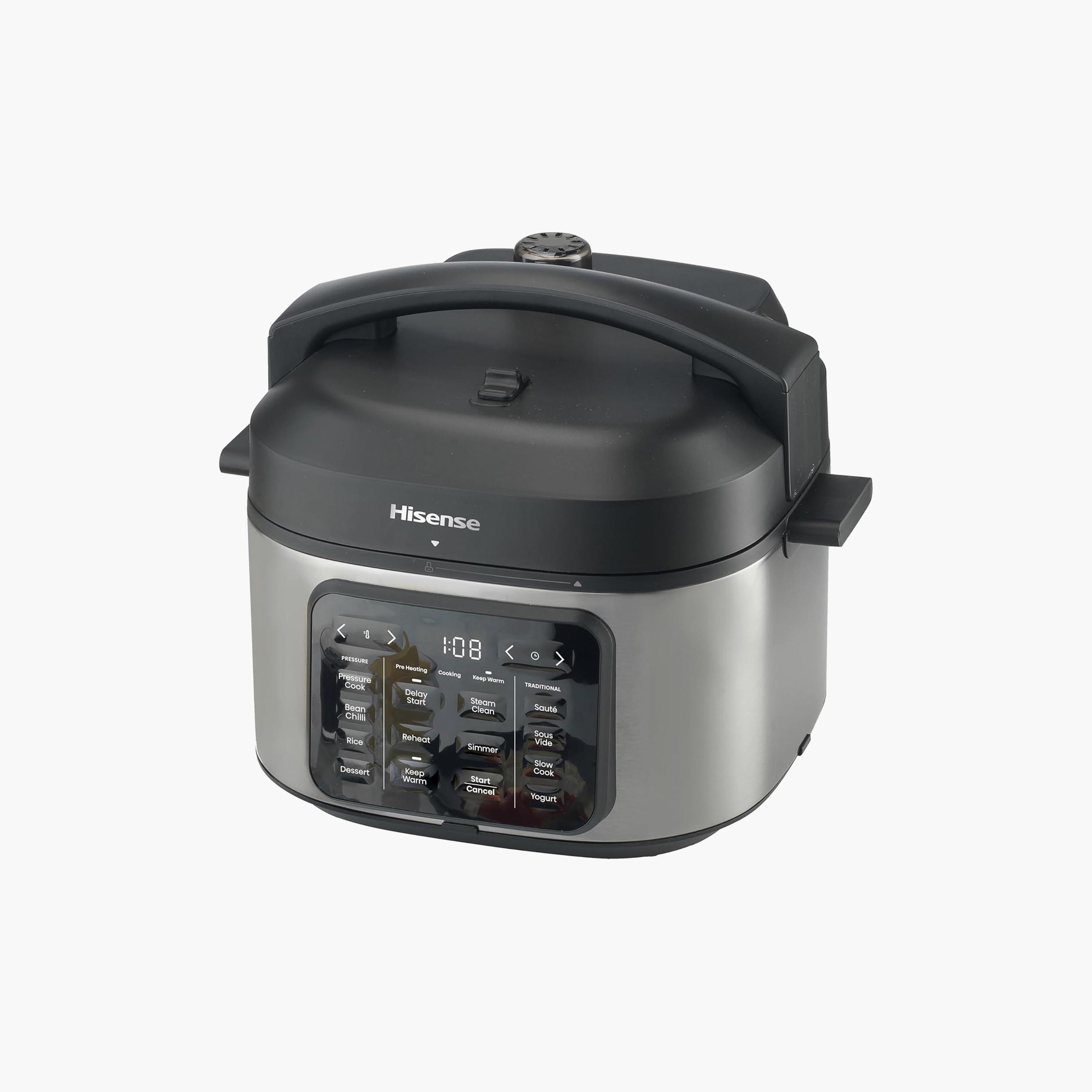 طباخ متعدد الاستخدامات من هايسنس، سعة 6 لترات، لون فضي | HGMC6SBK-household-appliances-kitchenappliances-electriccookers-image-2
