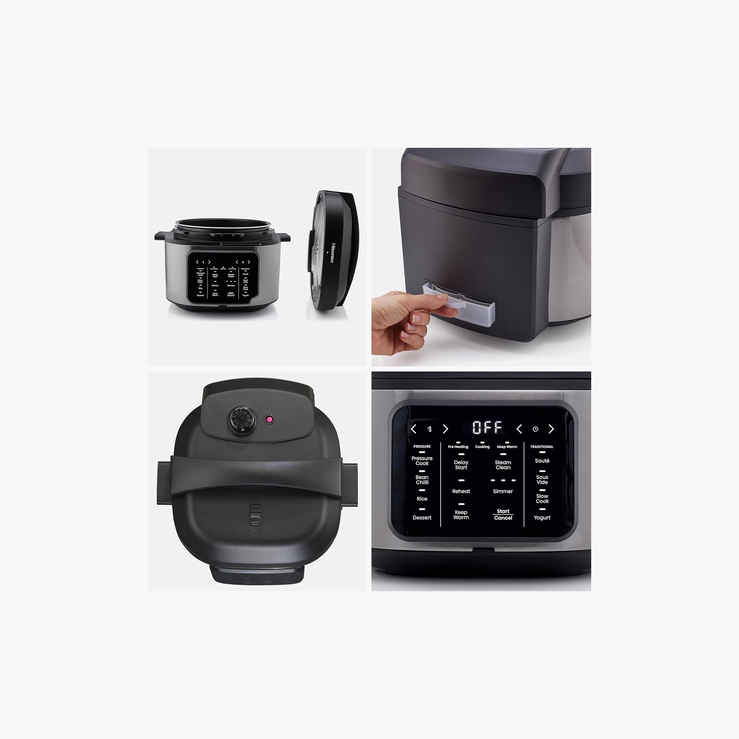 طباخ متعدد الاستخدامات من هايسنس، سعة 6 لترات، لون فضي | HGMC6SBK-household-appliances-kitchenappliances-electriccookers-image-3