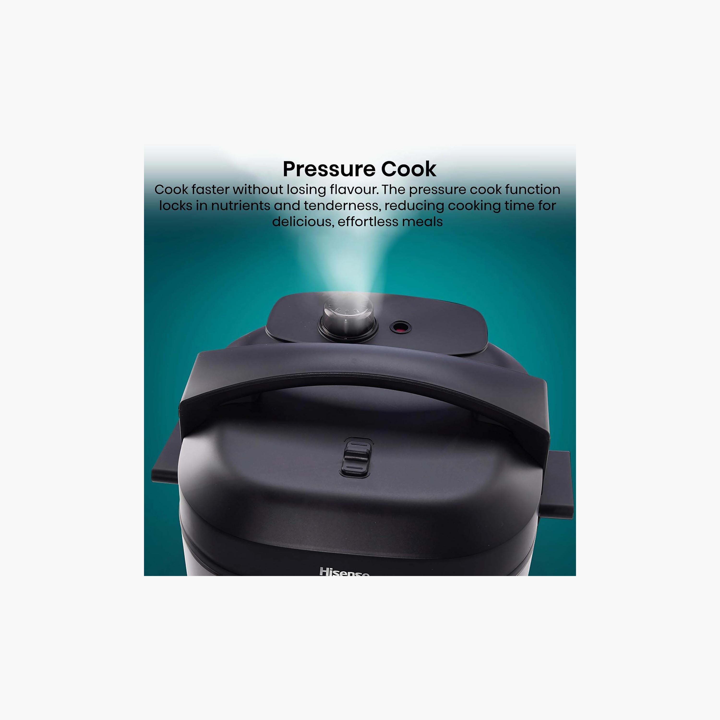 طباخ متعدد الاستخدامات من هايسنس، سعة 6 لترات، لون فضي | HGMC6SBK-household-appliances-kitchenappliances-electriccookers-image-6